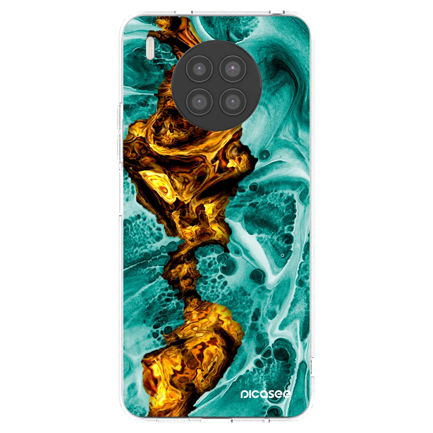 Picasee silikonowe przeźroczyste etui na Huawei Nova 8i - Goldsky