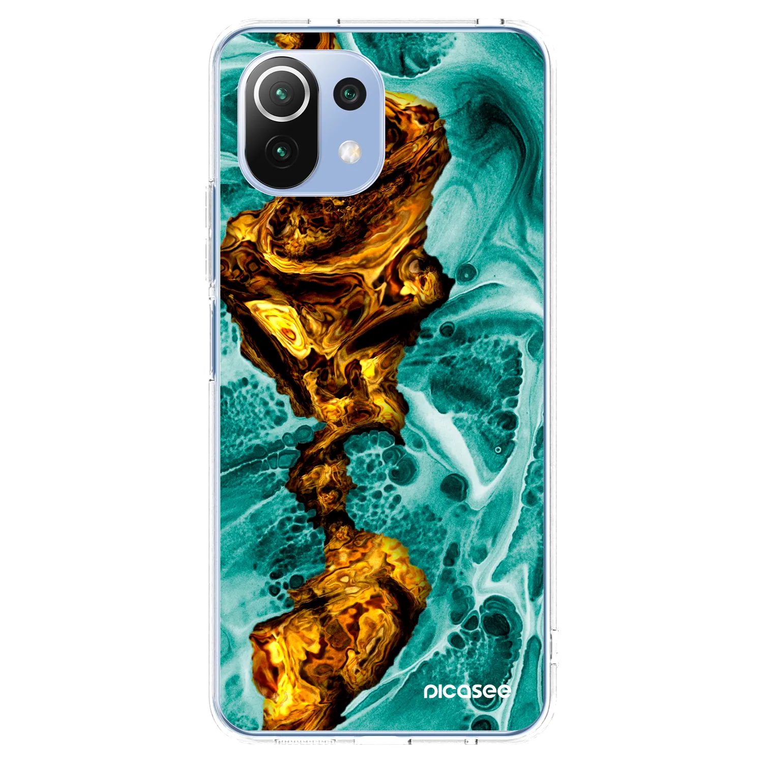 Picasee silikonowe przeźroczyste etui na Xiaomi 11 Lite 5G NE - Goldsky