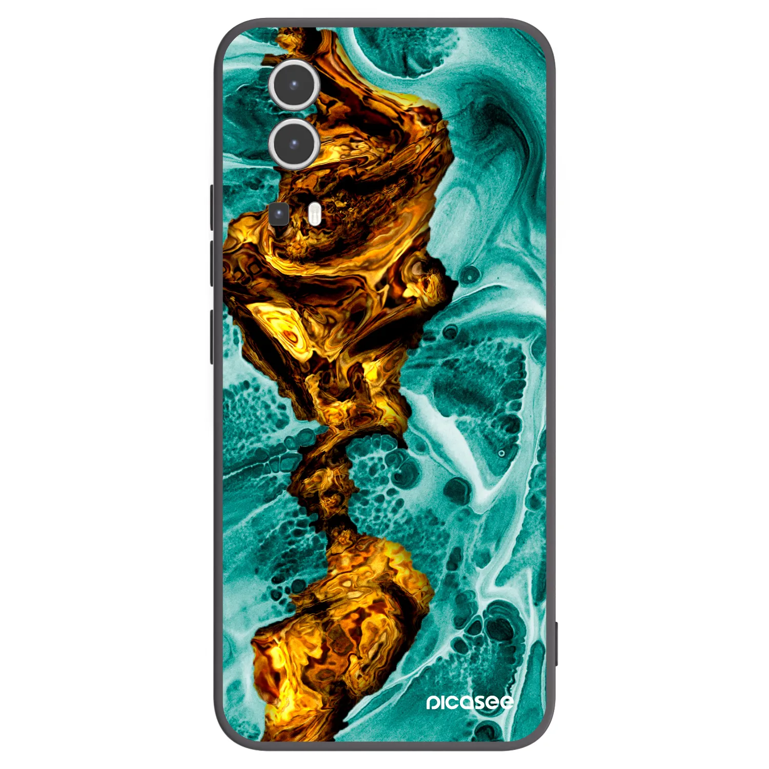 Picasee silikonowe czarne etui na Vivo Y72 5G - Goldsky