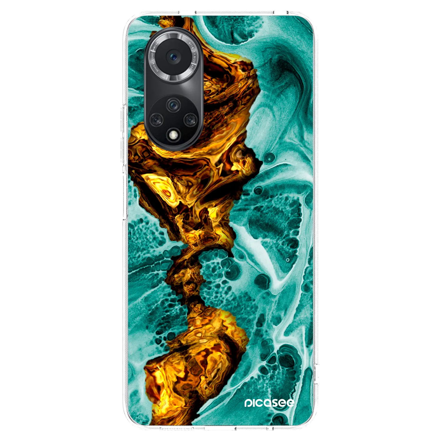 Picasee silikonowe przeźroczyste etui na Huawei Nova 9 SE - Goldsky