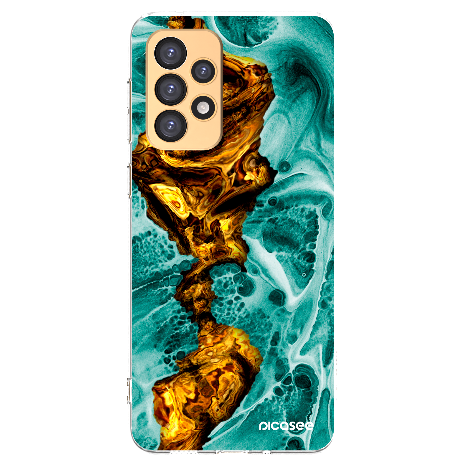 Picasee silikonowe przeźroczyste etui na Samsung Galaxy A33 5G A336 - Goldsky