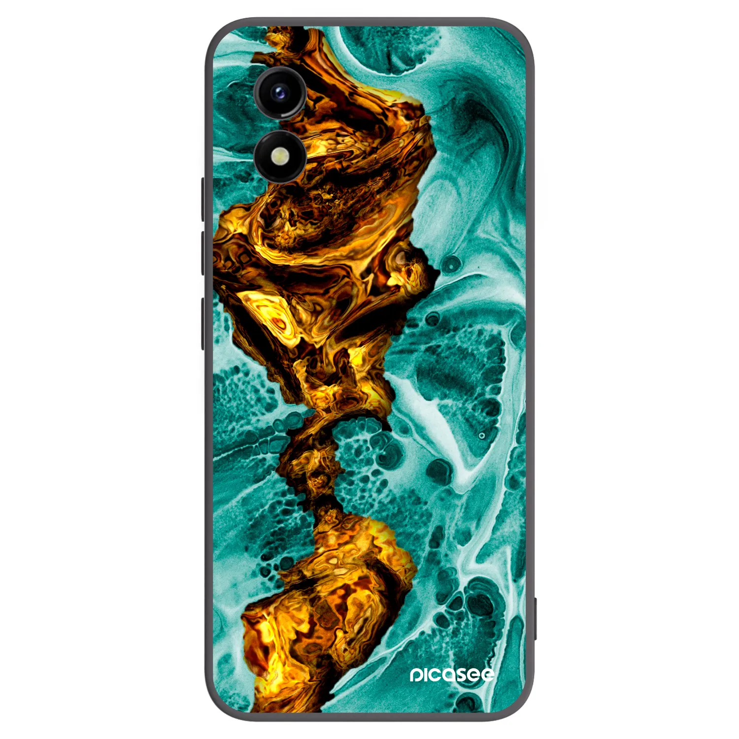 Picasee silikonowe czarne etui na Vivo Y01 - Goldsky