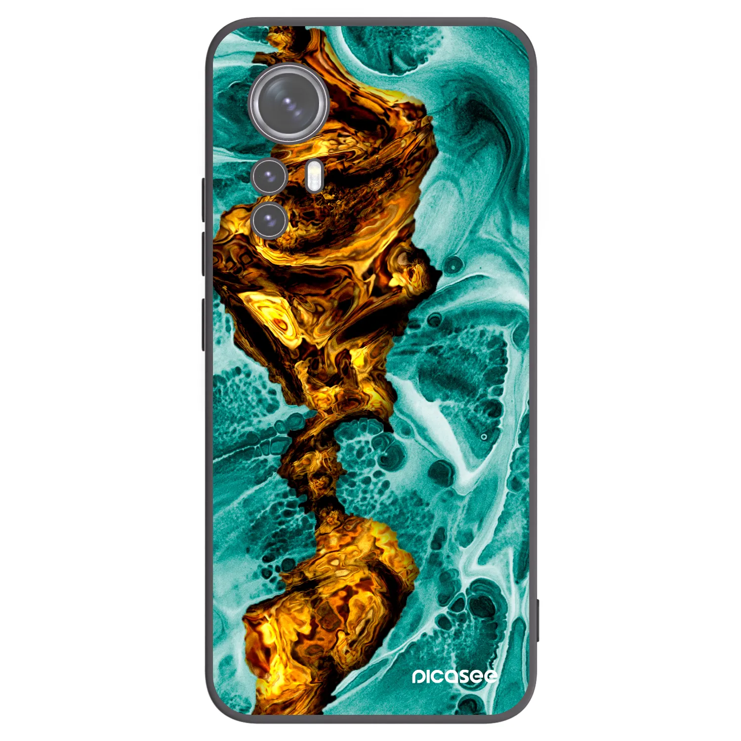 Picasee silikonowe czarne etui na Xiaomi 12X - Goldsky