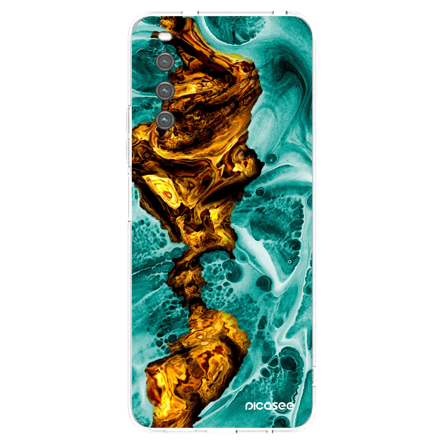 Picasee silikonowe przeźroczyste etui na Sony Xperia 10 IV 5G - Goldsky