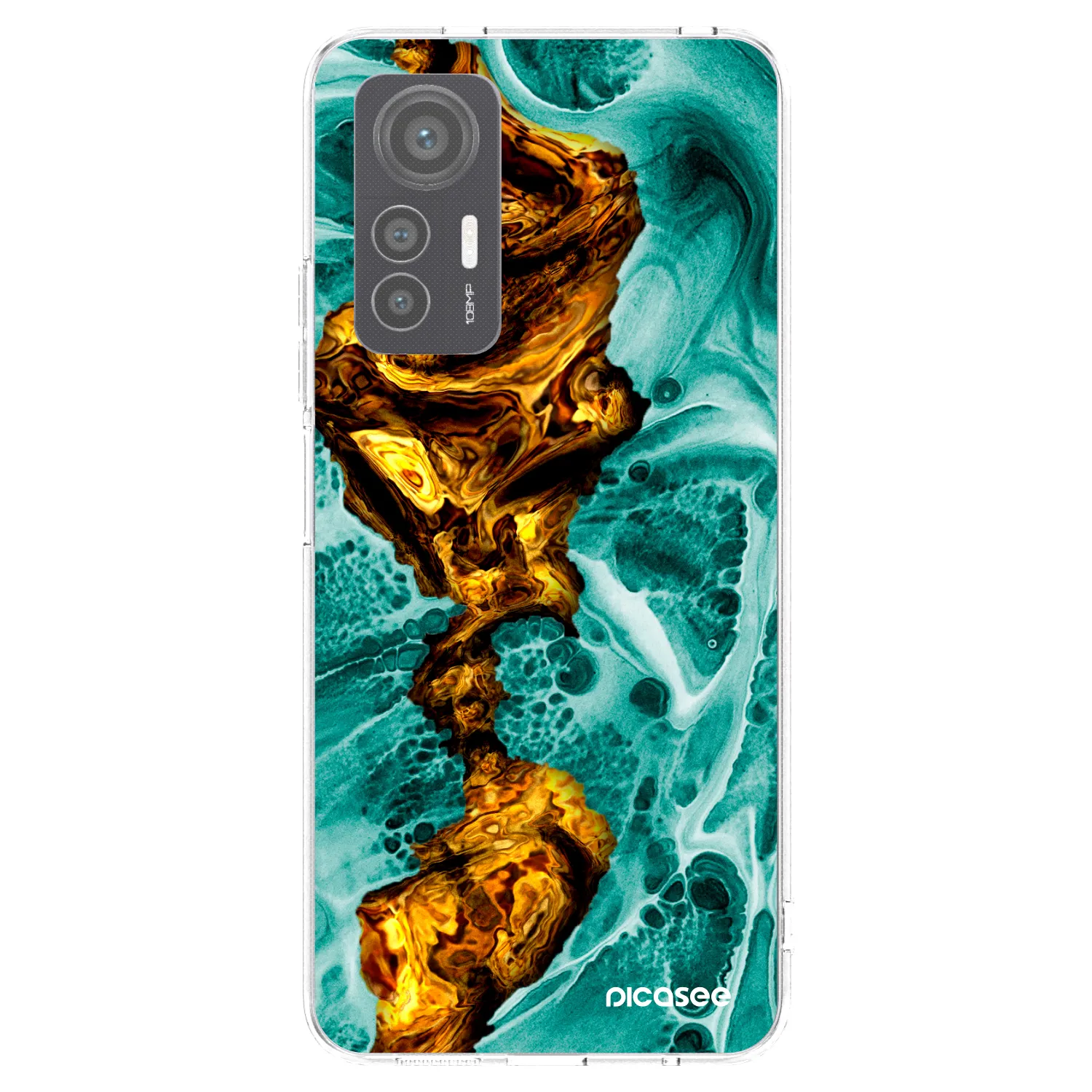 Picasee silikonowe przeźroczyste etui na Xiaomi 12 Lite - Goldsky