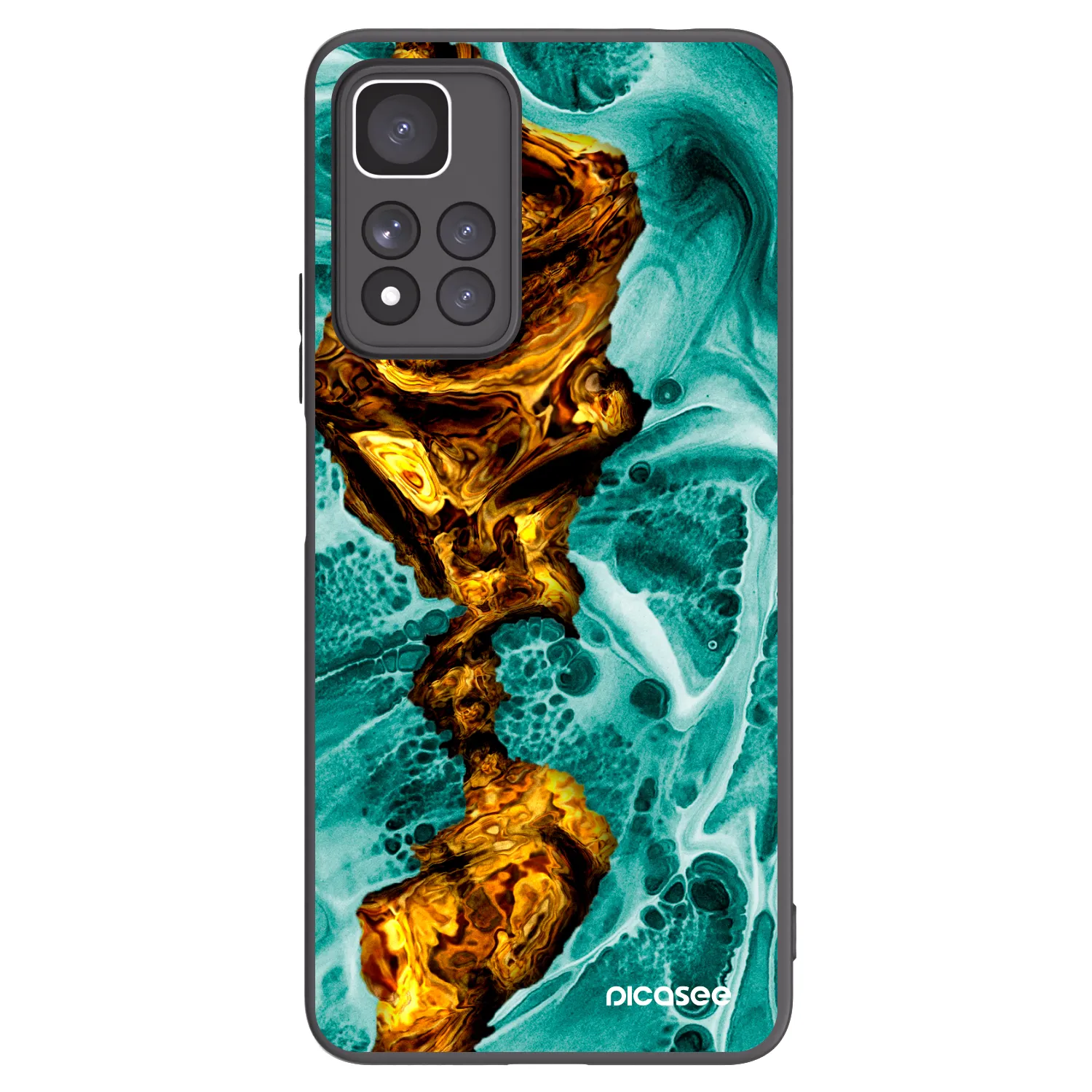 Picasee silikonowe czarne etui na Xiaomi Redmi Note 11 Pro+ 5G - Goldsky