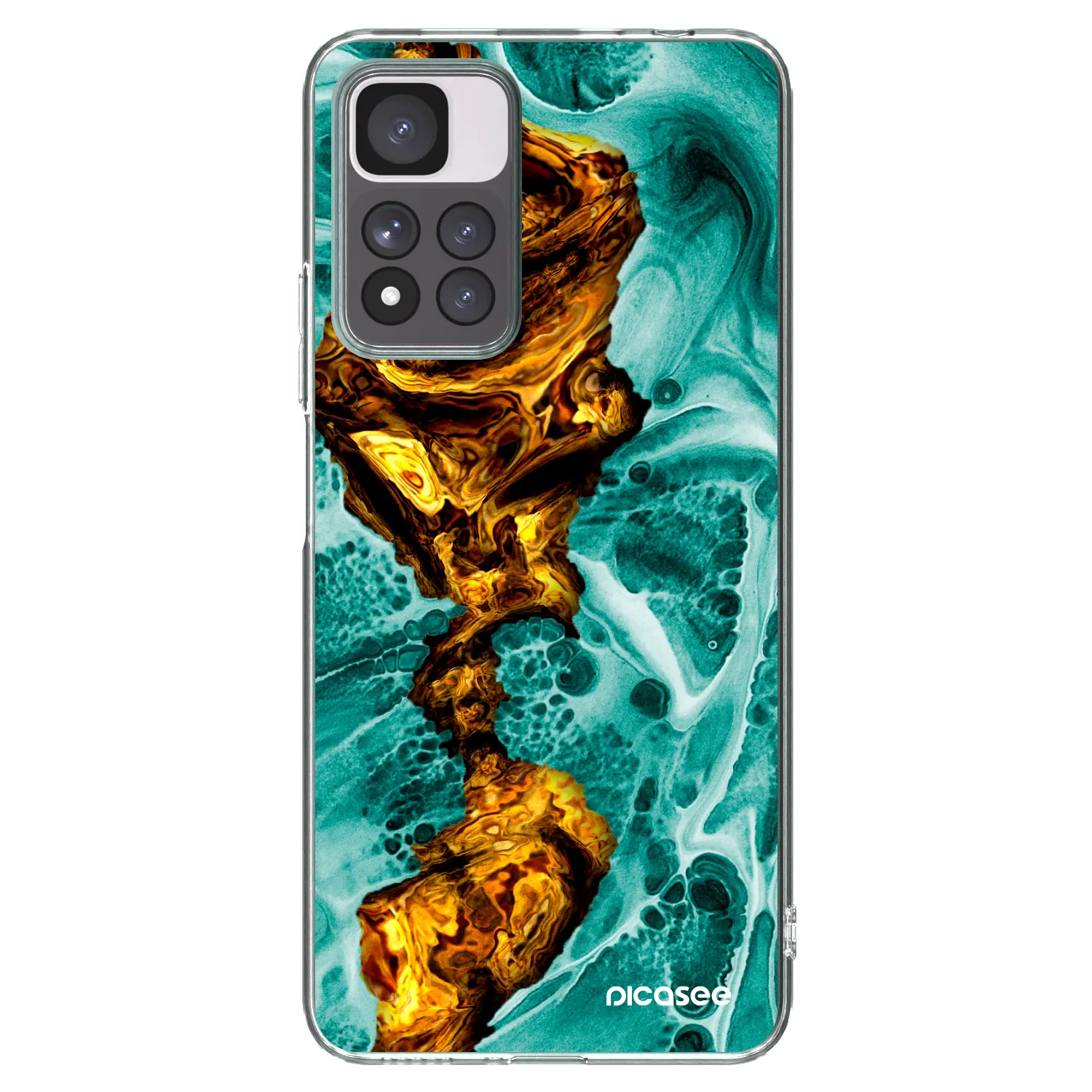 Picasee silikonowe przeźroczyste etui na Xiaomi Redmi Note 11 Pro+ 5G - Goldsky