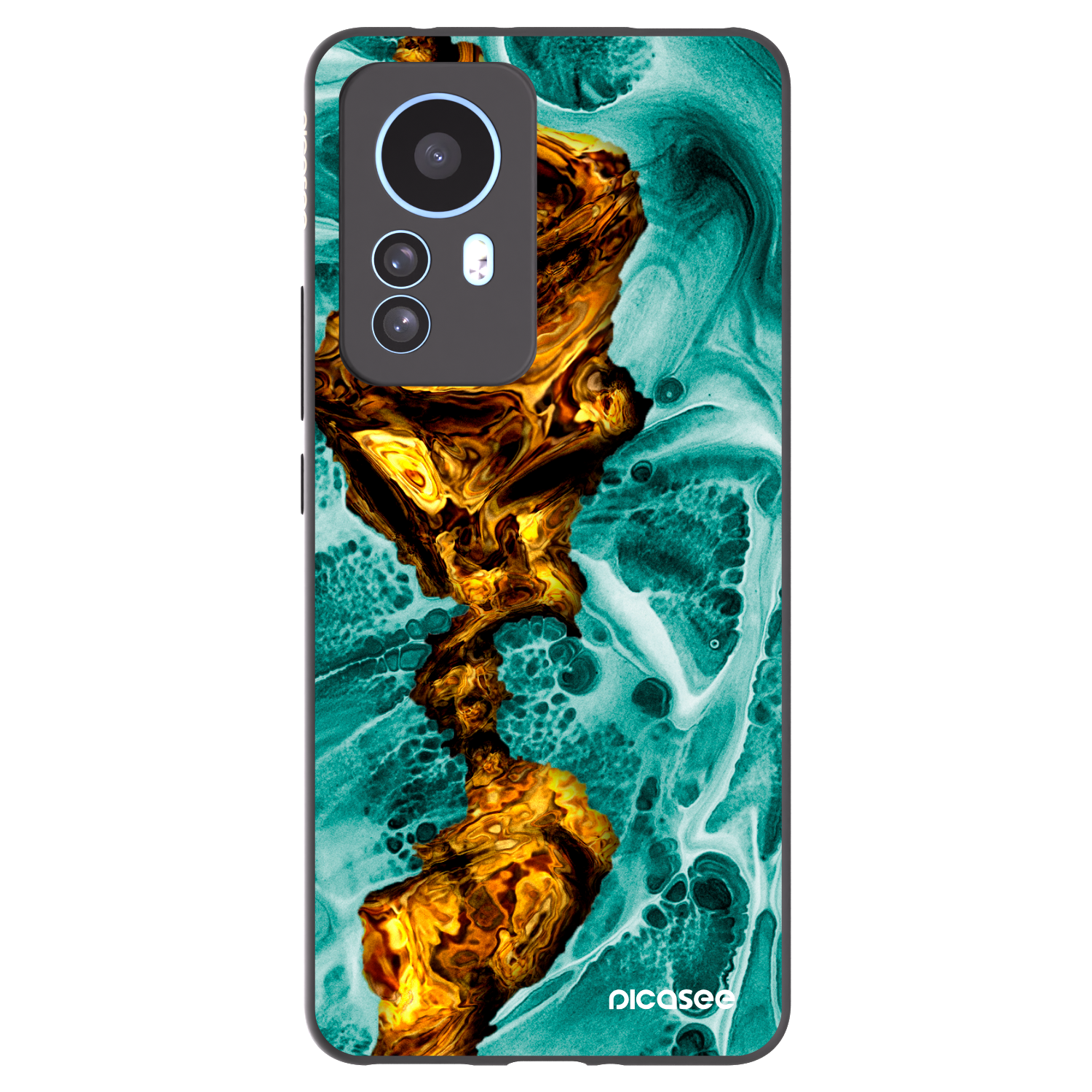 Picasee silikonowe czarne etui na Xiaomi 12T Pro - Goldsky