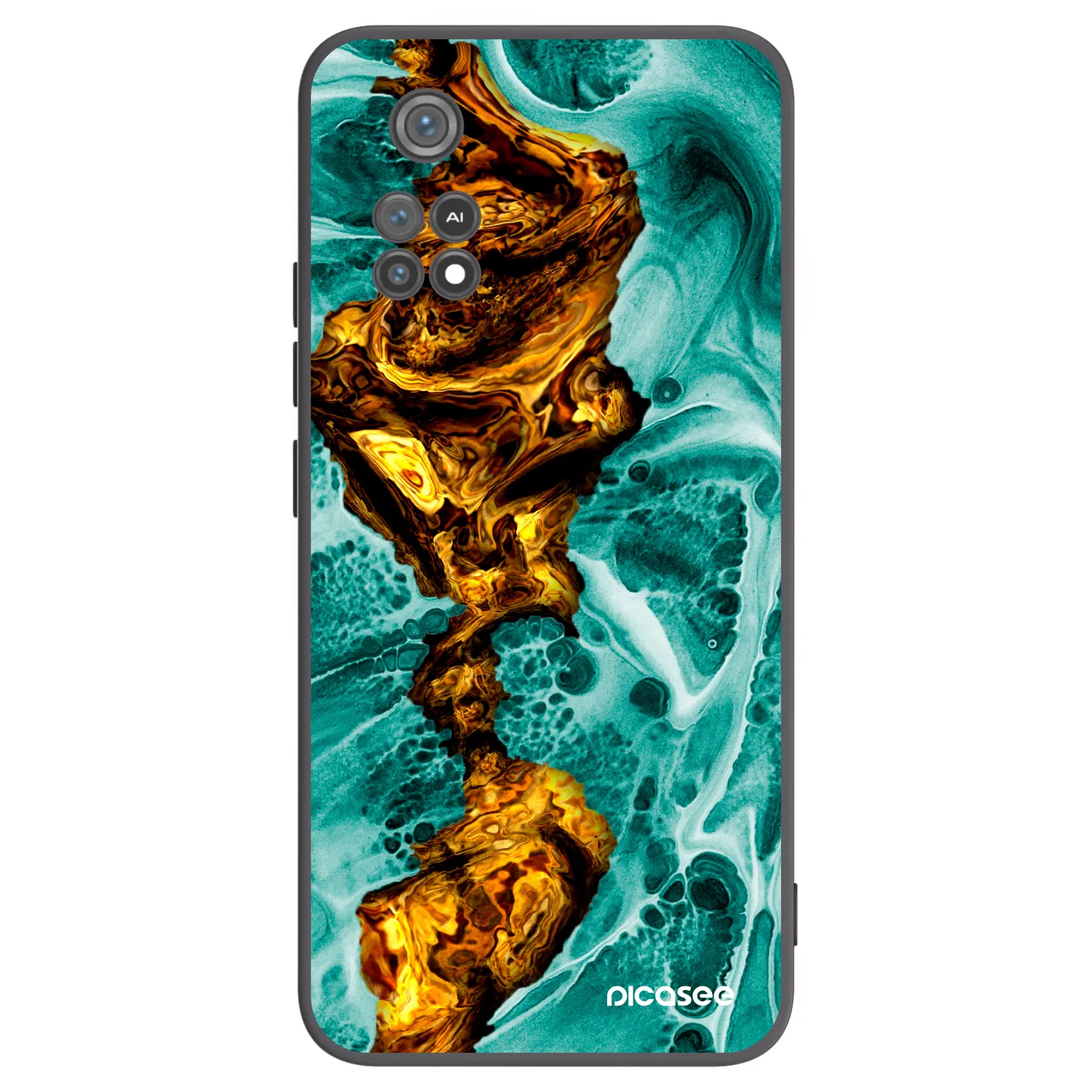 Picasee silikonowe czarne etui na Xiaomi Poco M4 Pro - Goldsky