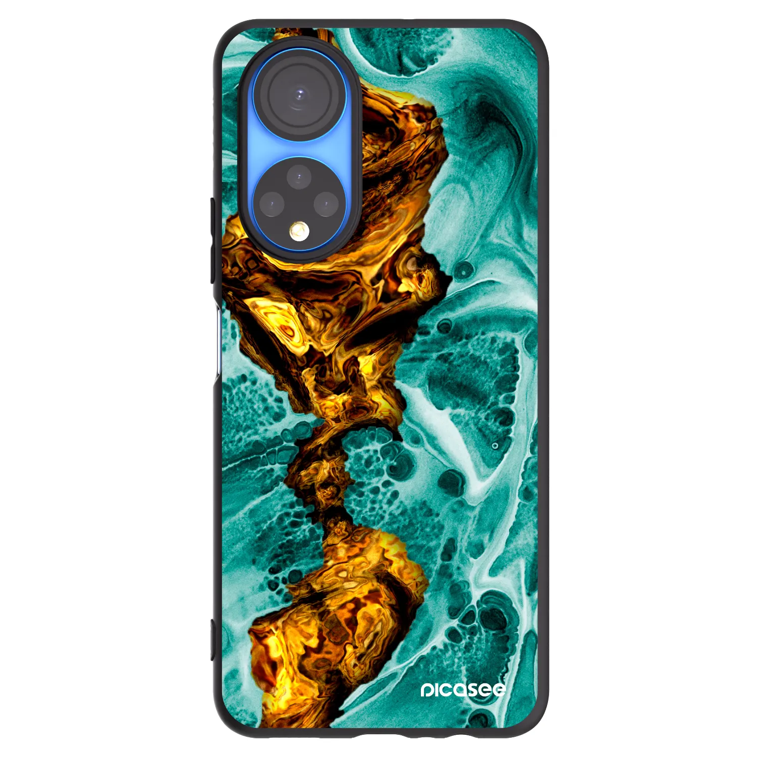 Picasee silikonowe czarne etui na Honor X7 - Goldsky