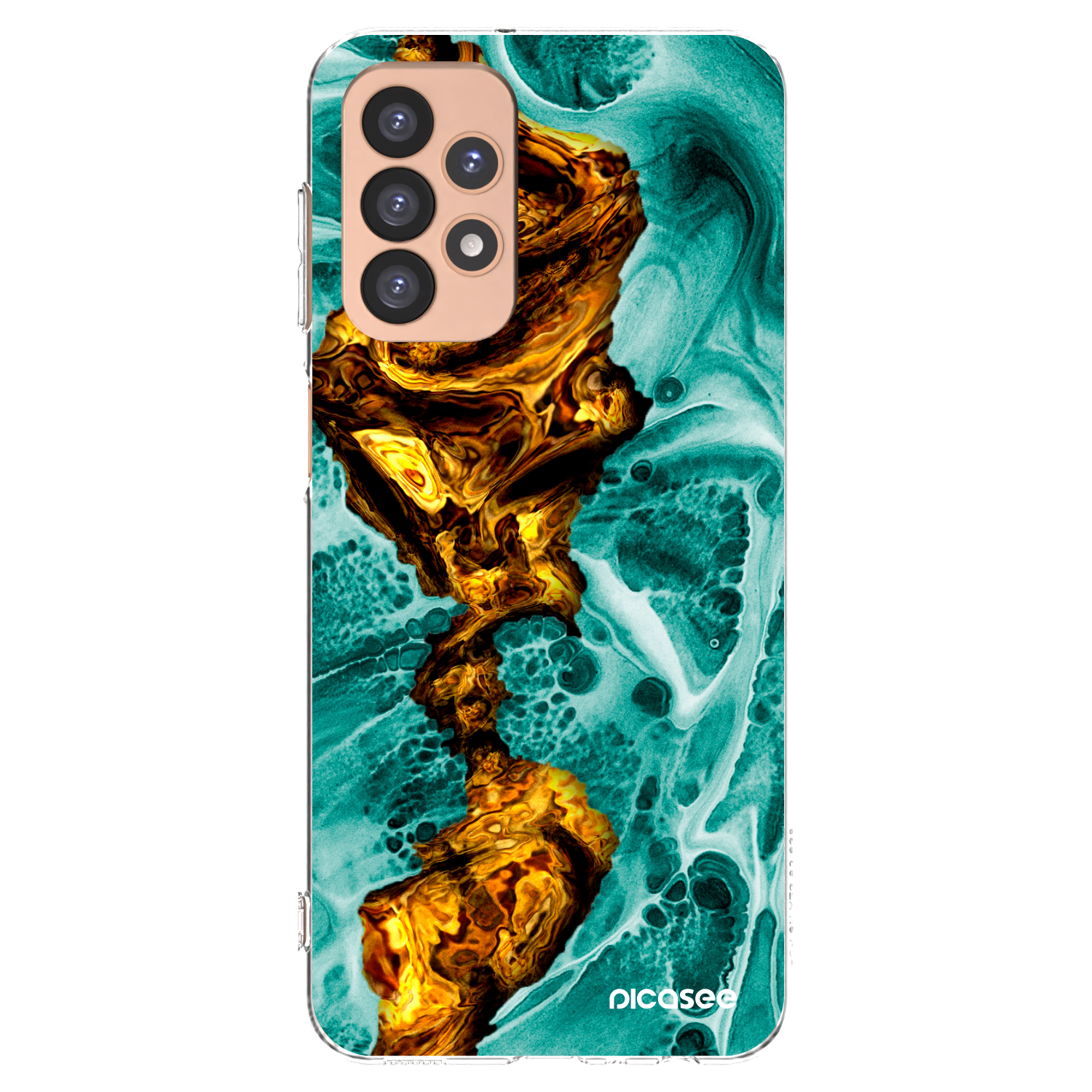 Picasee silikonowe przeźroczyste etui na Samsung Galaxy A23 A236B 5G - Goldsky