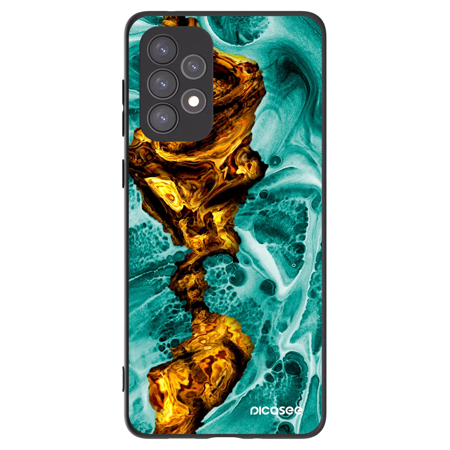 Picasee silikonowe czarne etui na Samsung Galaxy A73 5G - Goldsky