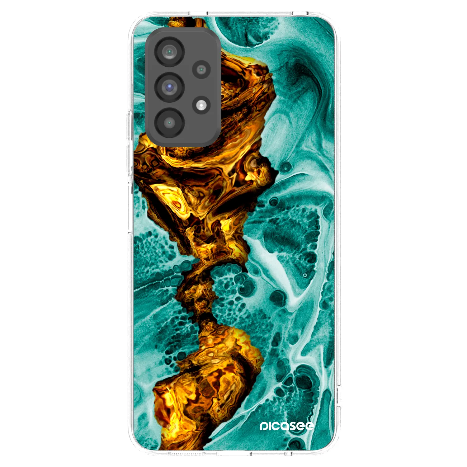 Picasee silikonowe przeźroczyste etui na Samsung Galaxy A73 5G - Goldsky