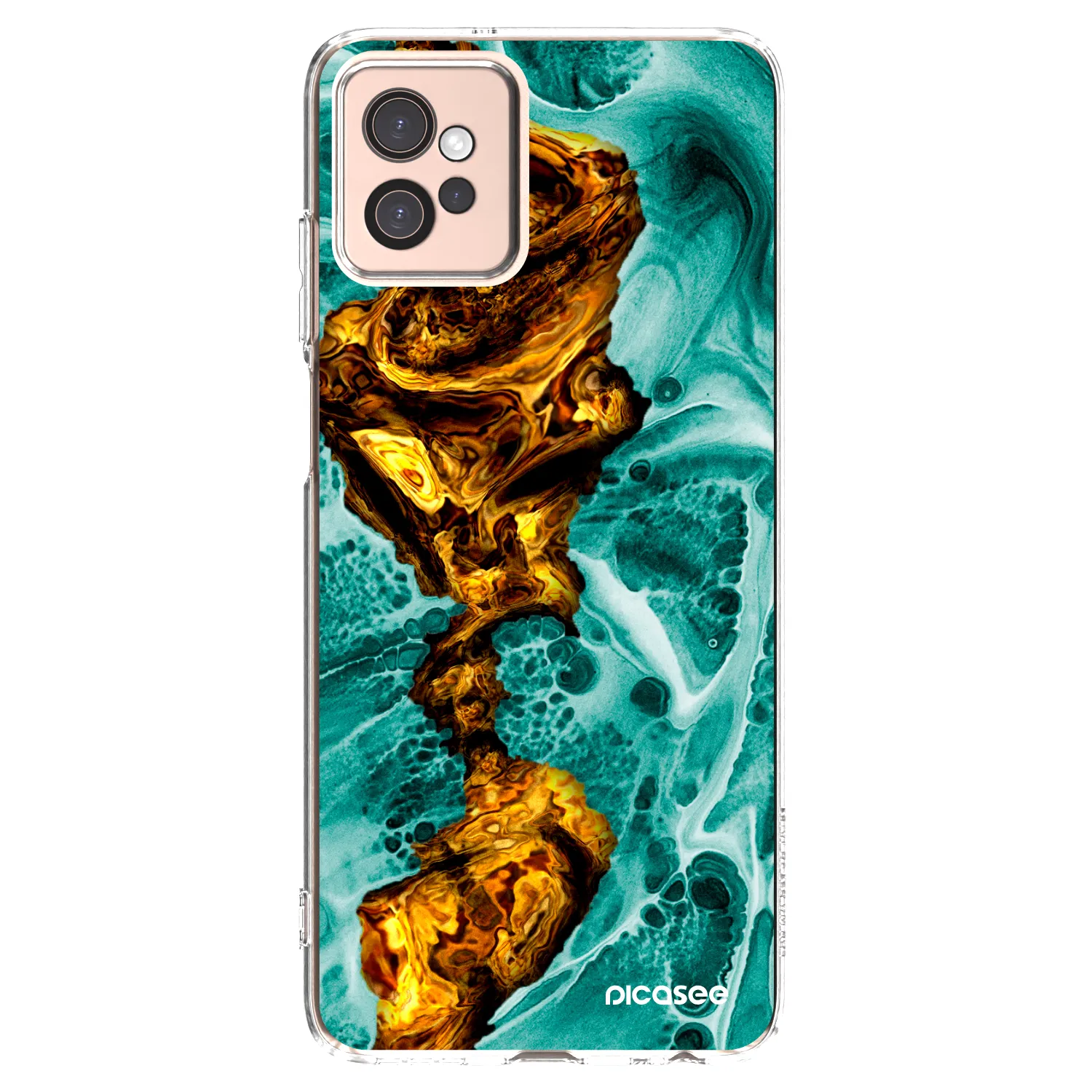 Picasee silikonowe przeźroczyste etui na Motorola Moto G32 - Goldsky