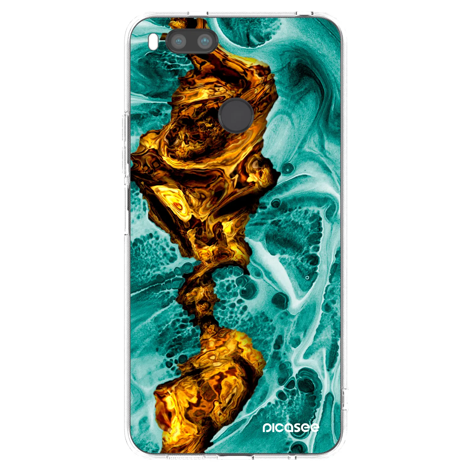 Picasee silikonowe przeźroczyste etui na Xiaomi Redmi A1 - Goldsky