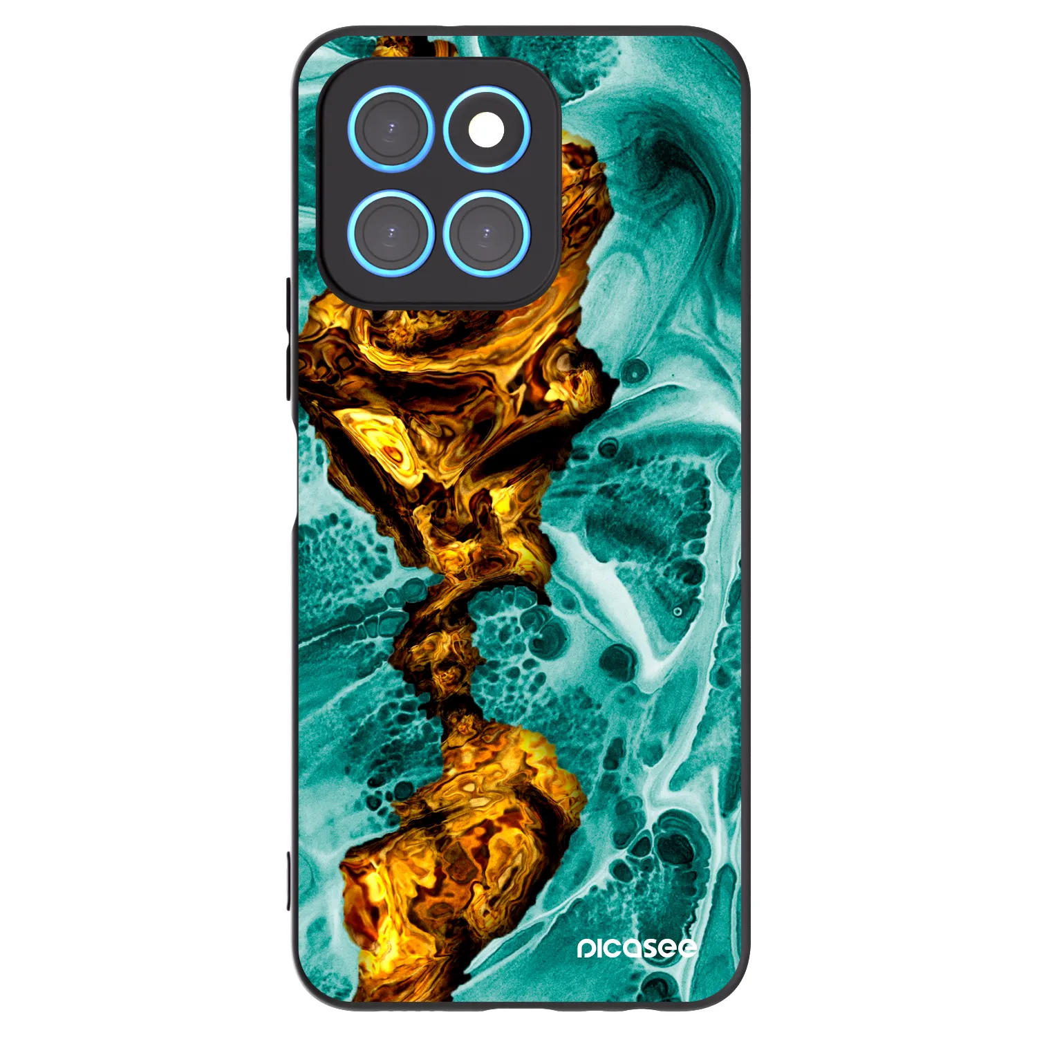 Picasee silikonowe czarne etui na Honor X8 5G - Goldsky