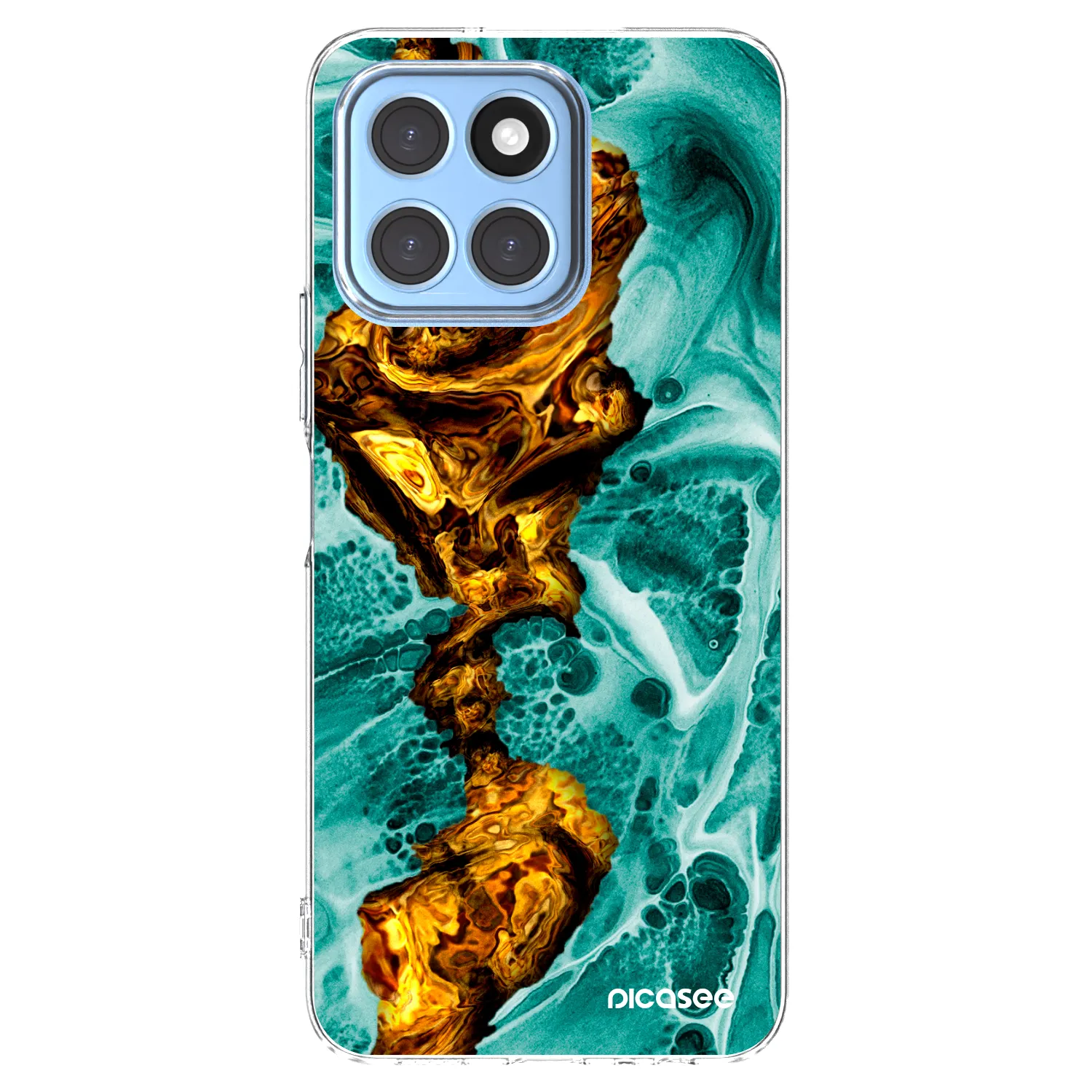Picasee silikonowe przeźroczyste etui na Honor X6 - Goldsky