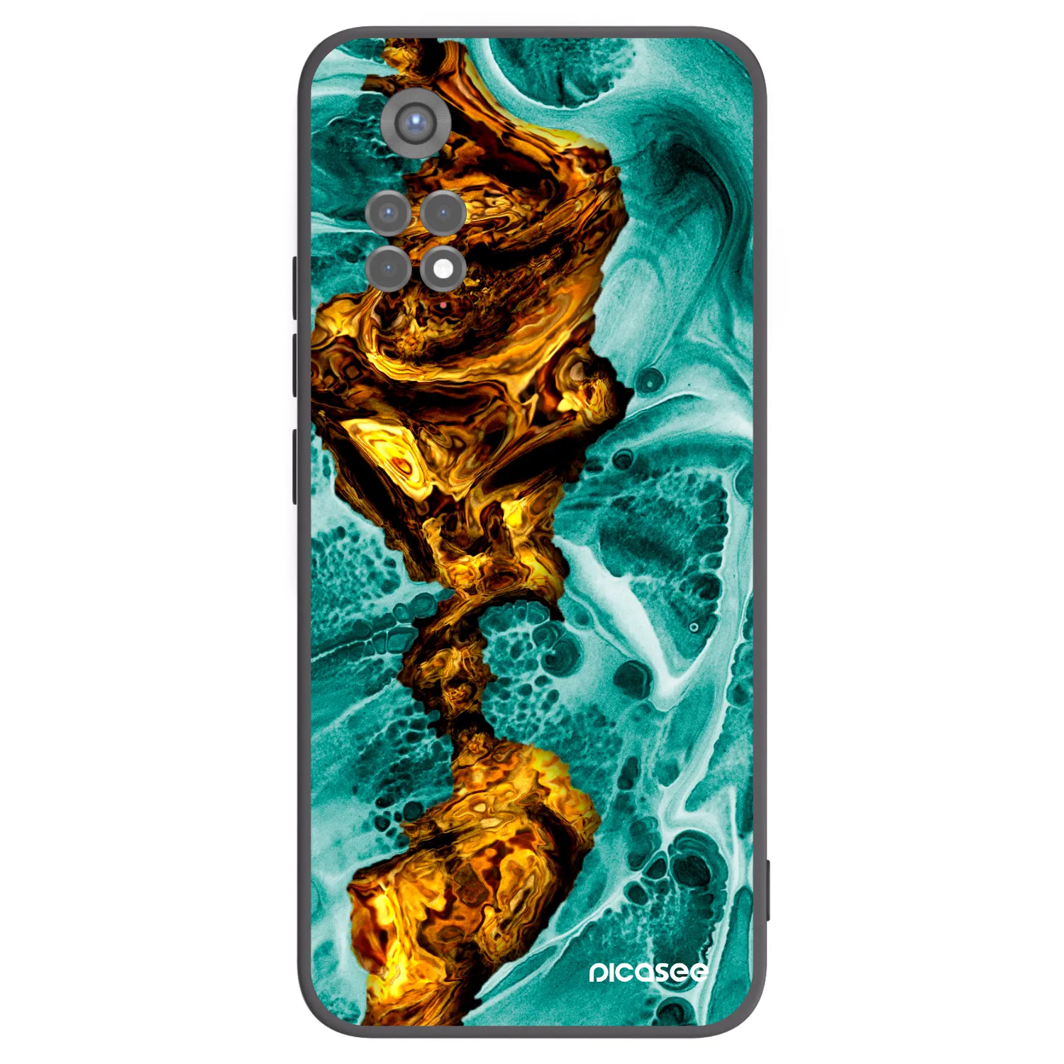 Picasee silikonowe czarne etui na Xiaomi Redmi Note 11S 5G - Goldsky