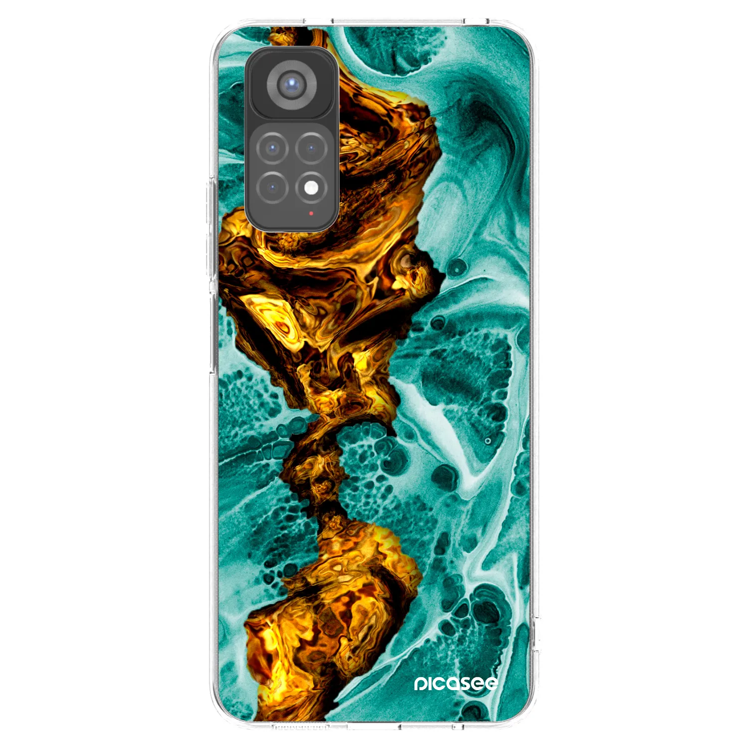 Picasee silikonowe przeźroczyste etui na Xiaomi Redmi Note 11S 5G - Goldsky