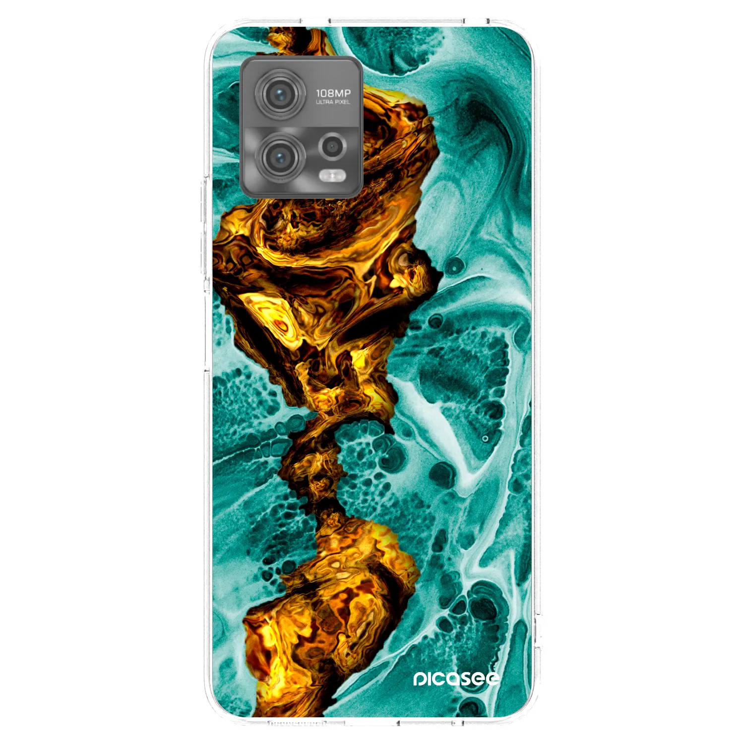 Picasee silikonowe przeźroczyste etui na Motorola Moto G72 - Goldsky
