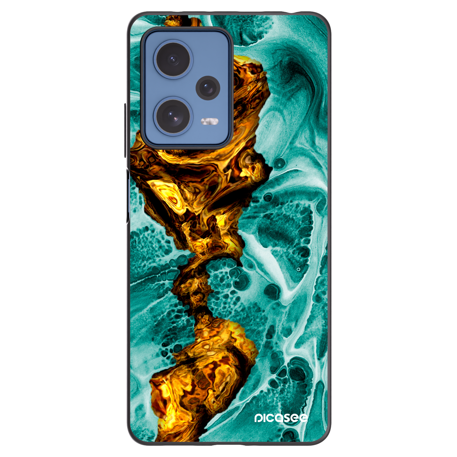 Picasee silikonowe czarne etui na Xiaomi Redmi Note 12 Pro 5G - Goldsky