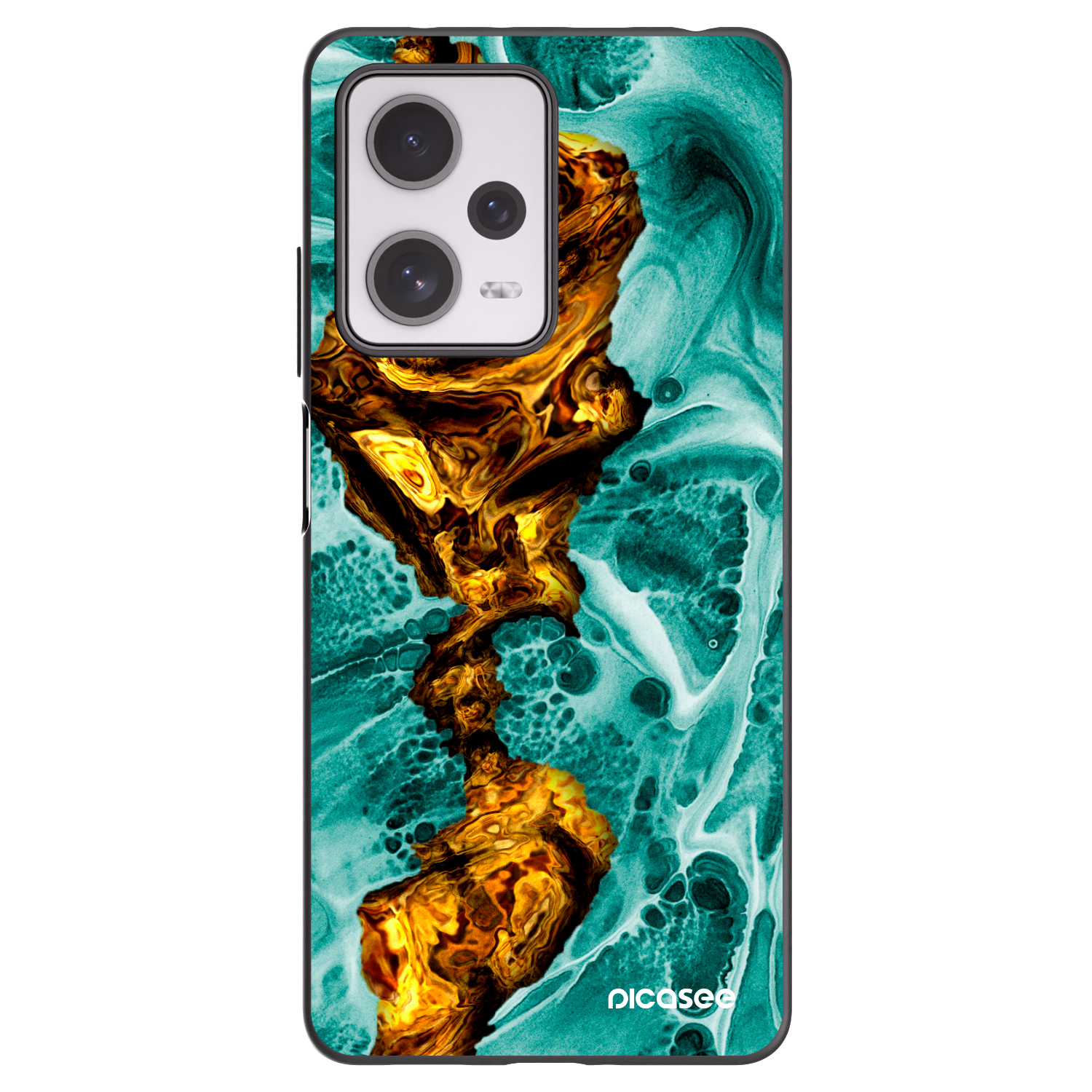 Picasee silikonowe czarne etui na Xiaomi Redmi Note 12 Pro+ 5G - Goldsky