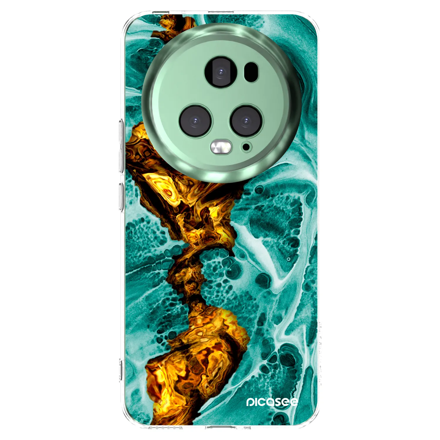 Picasee silikonowe przeźroczyste etui na Honor Magic5 Pro - Goldsky