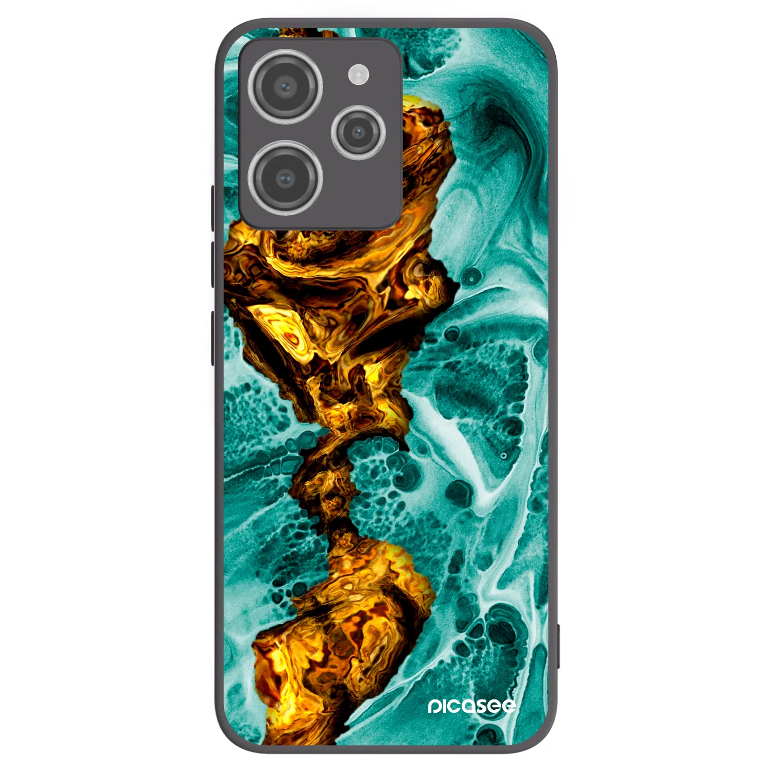 Picasee silikonowe czarne etui na Xiaomi Redmi 12 4G - Goldsky