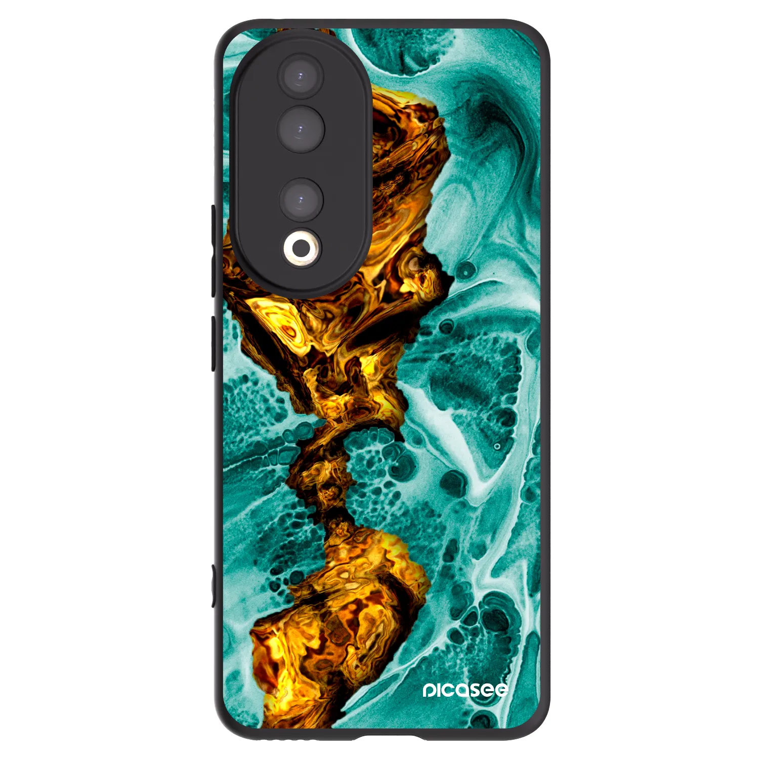 Picasee silikonowe czarne etui na Honor 90 5G - Goldsky