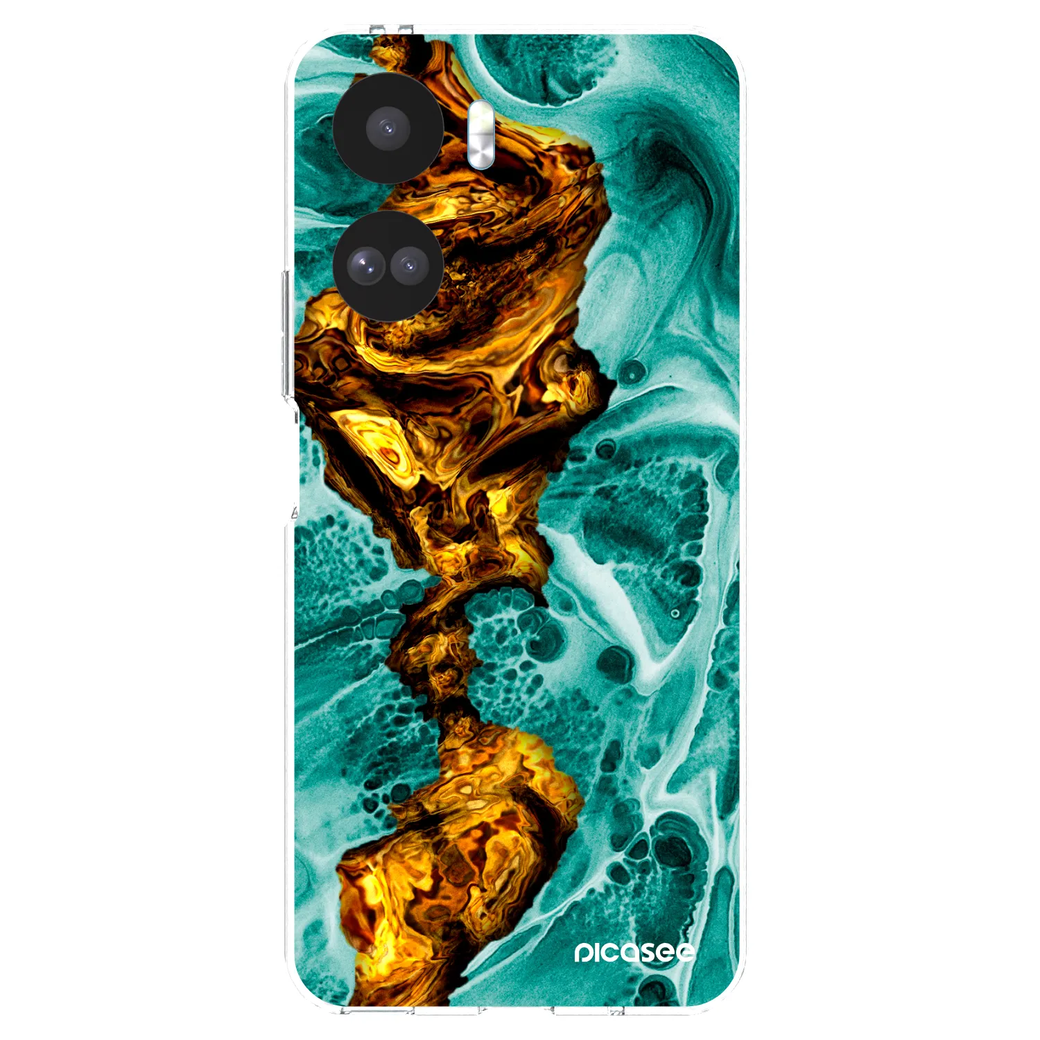 Picasee silikonowe przeźroczyste etui na Honor 90 Lite 5G - Goldsky