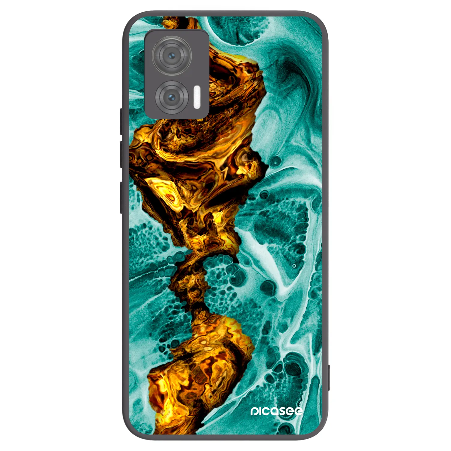 Picasee silikonowe czarne etui na Motorola Edge 30 Neo - Goldsky