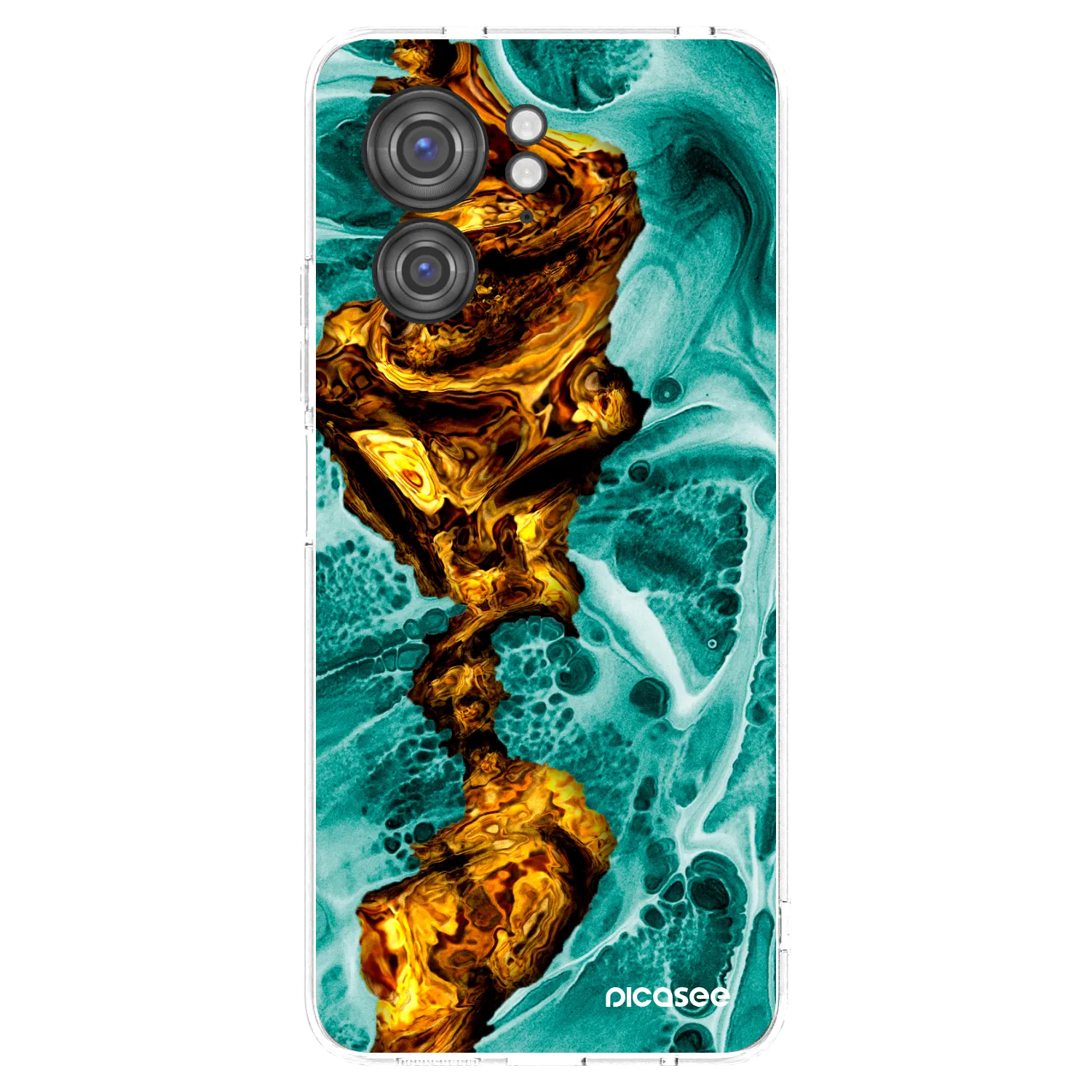 Picasee silikonowe przeźroczyste etui na Motorola Edge 40 - Goldsky