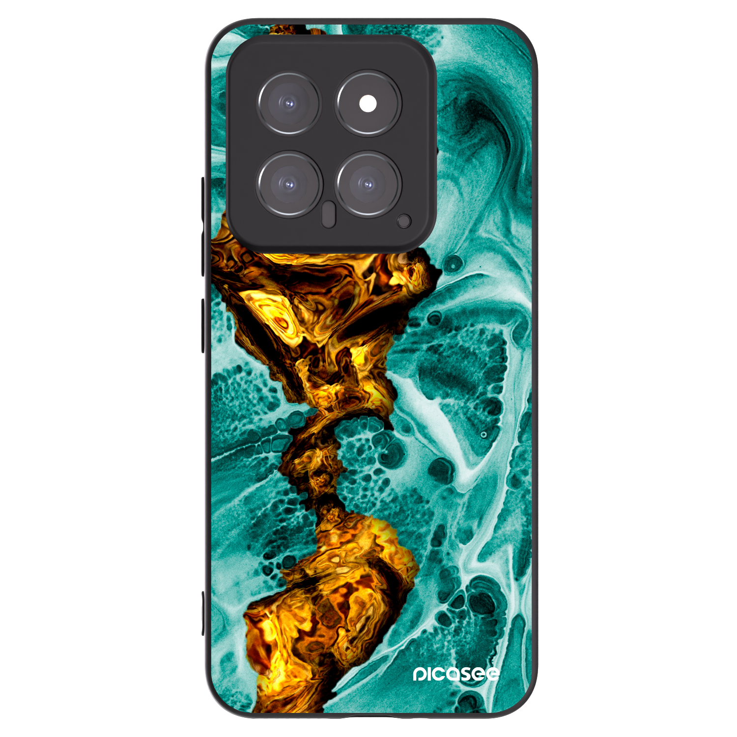Picasee silikonowe czarne etui na Xiaomi 14 - Goldsky