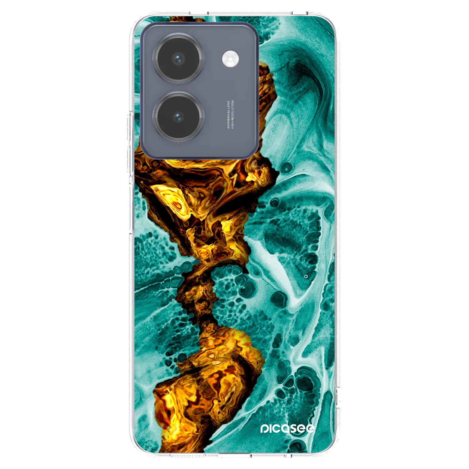 Picasee silikonowe przeźroczyste etui na Vivo Y36 4G - Goldsky