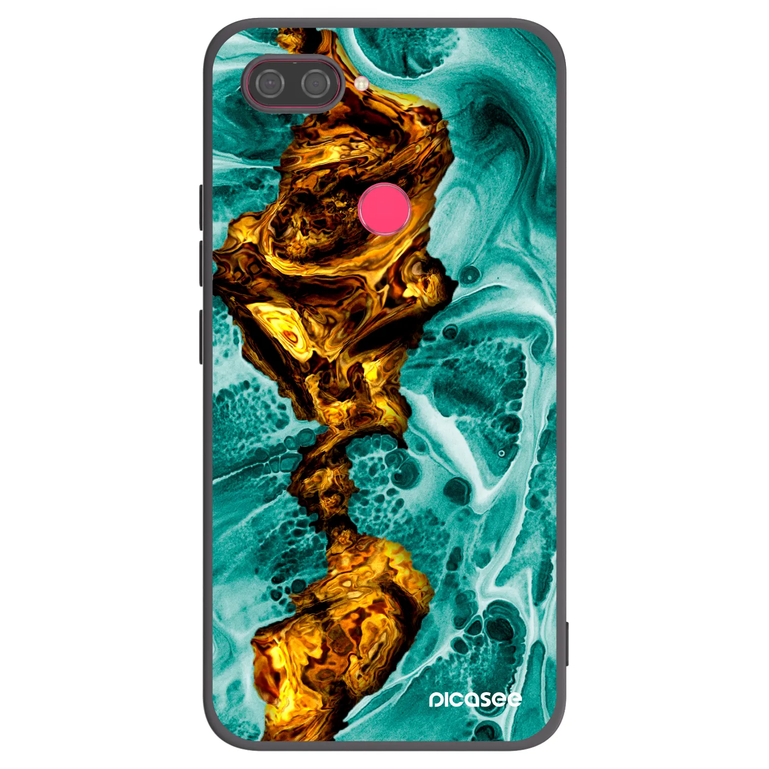 Picasee silikonowe czarne etui na Xiaomi Mi 8 Lite - Goldsky