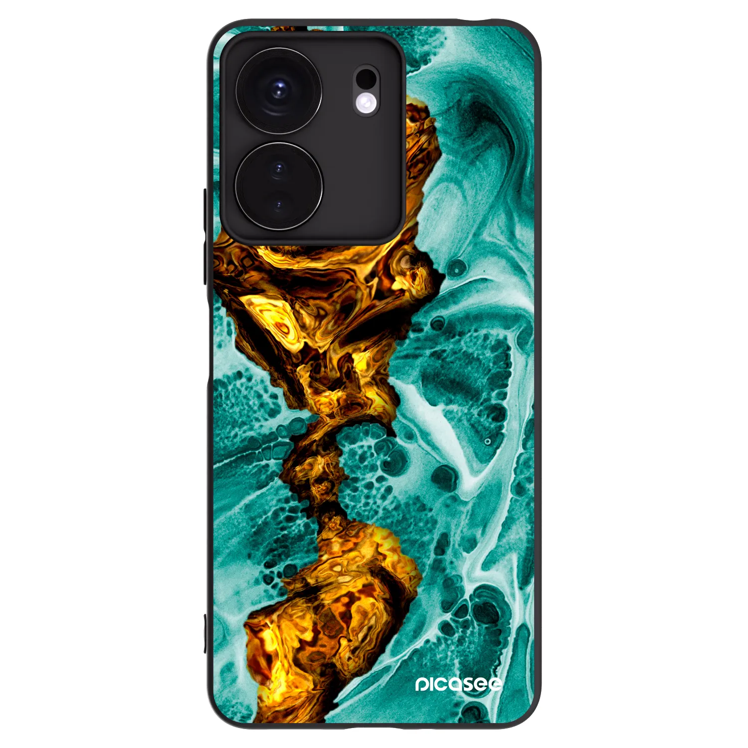 Picasee silikonowe czarne etui na Xiaomi Redmi 13C 4G - Goldsky