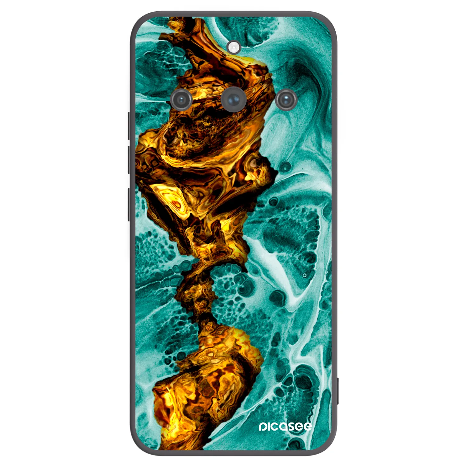 Picasee silikonowe czarne etui na Realme 11 Pro+ - Goldsky