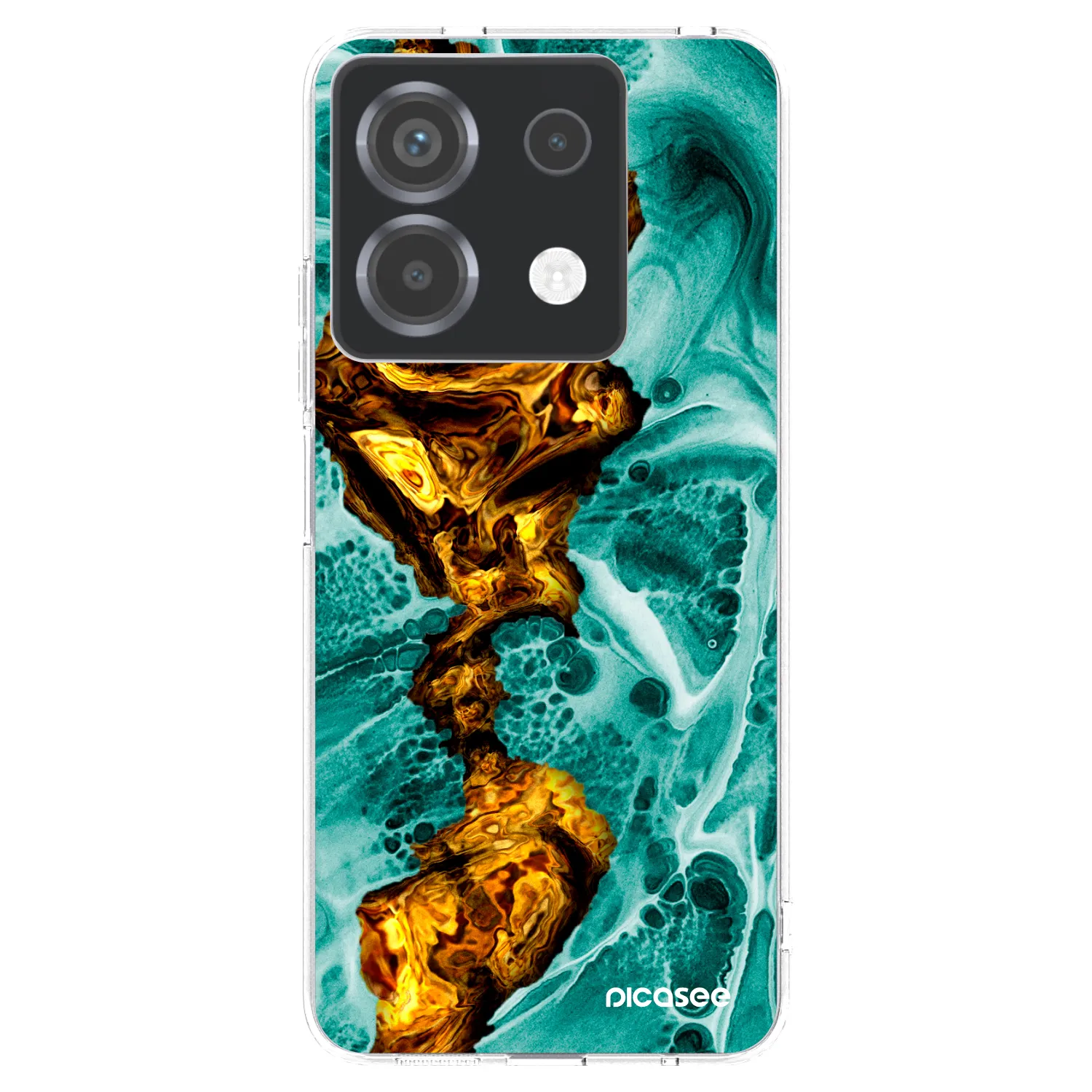 Picasee silikonowe przeźroczyste etui na Xiaomi Poco X6 - Goldsky