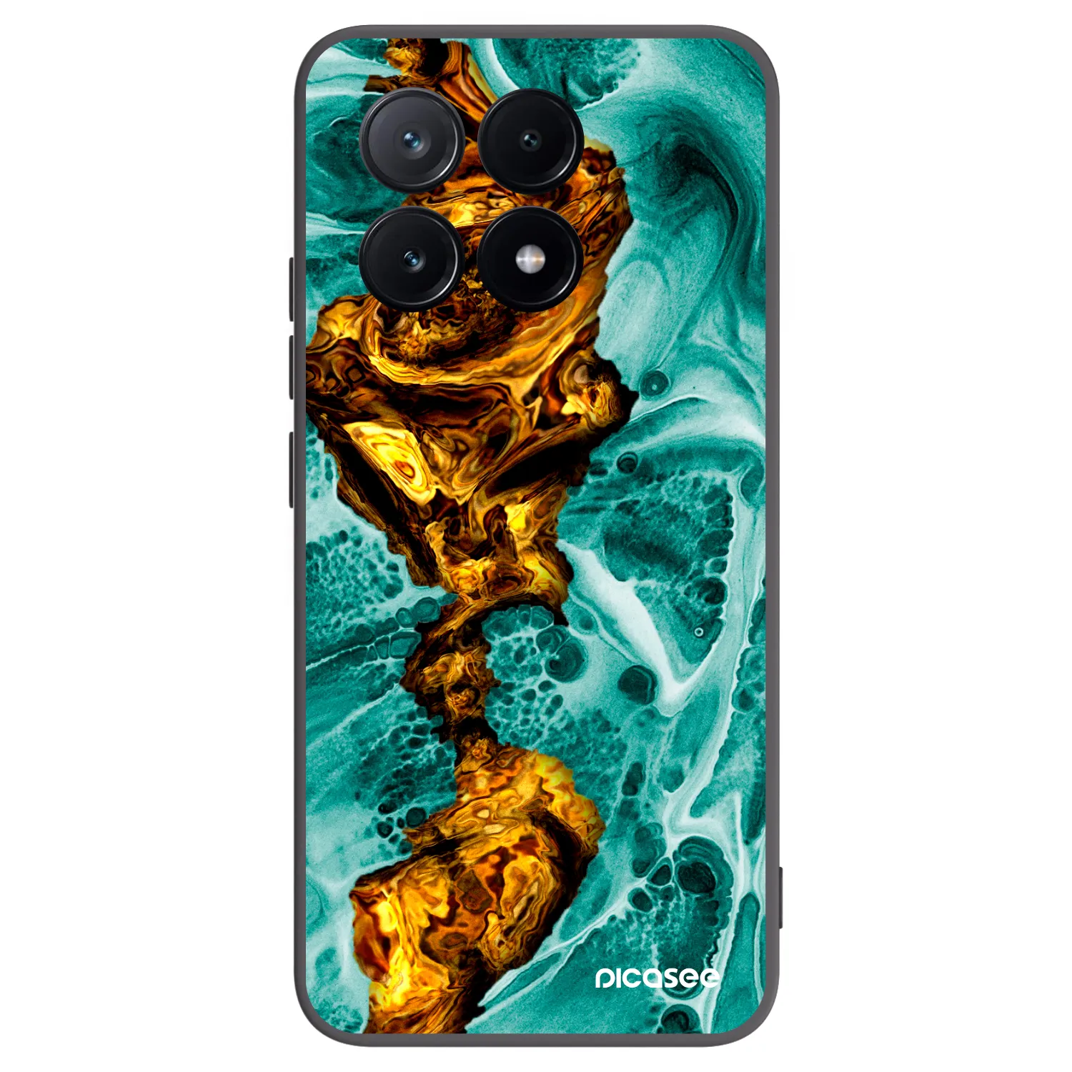 Picasee silikonowe czarne etui na Xiaomi Poco X6 Pro - Goldsky