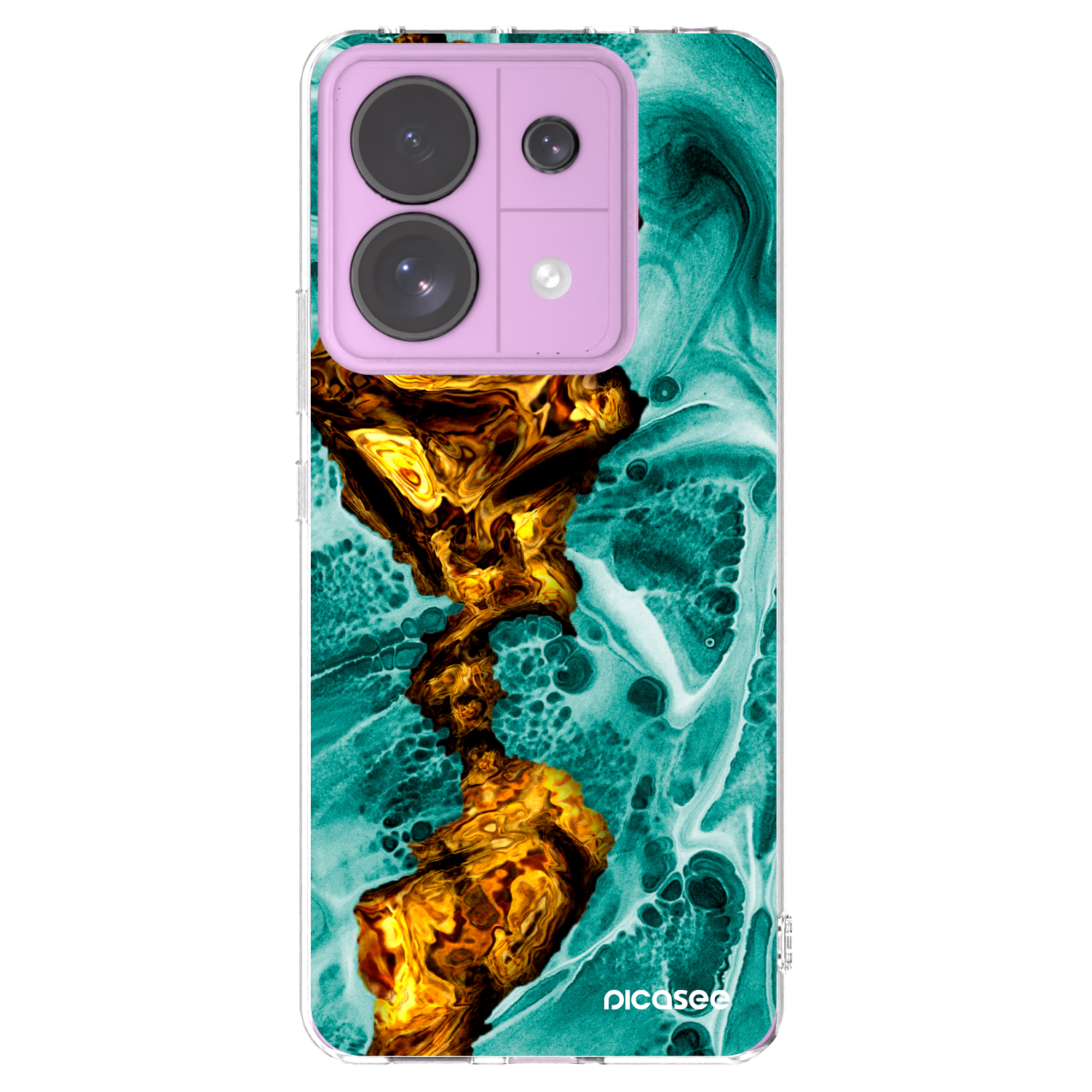 Picasee silikonowe przeźroczyste etui na Xiaomi Redmi Note 13 Pro 5G - Goldsky