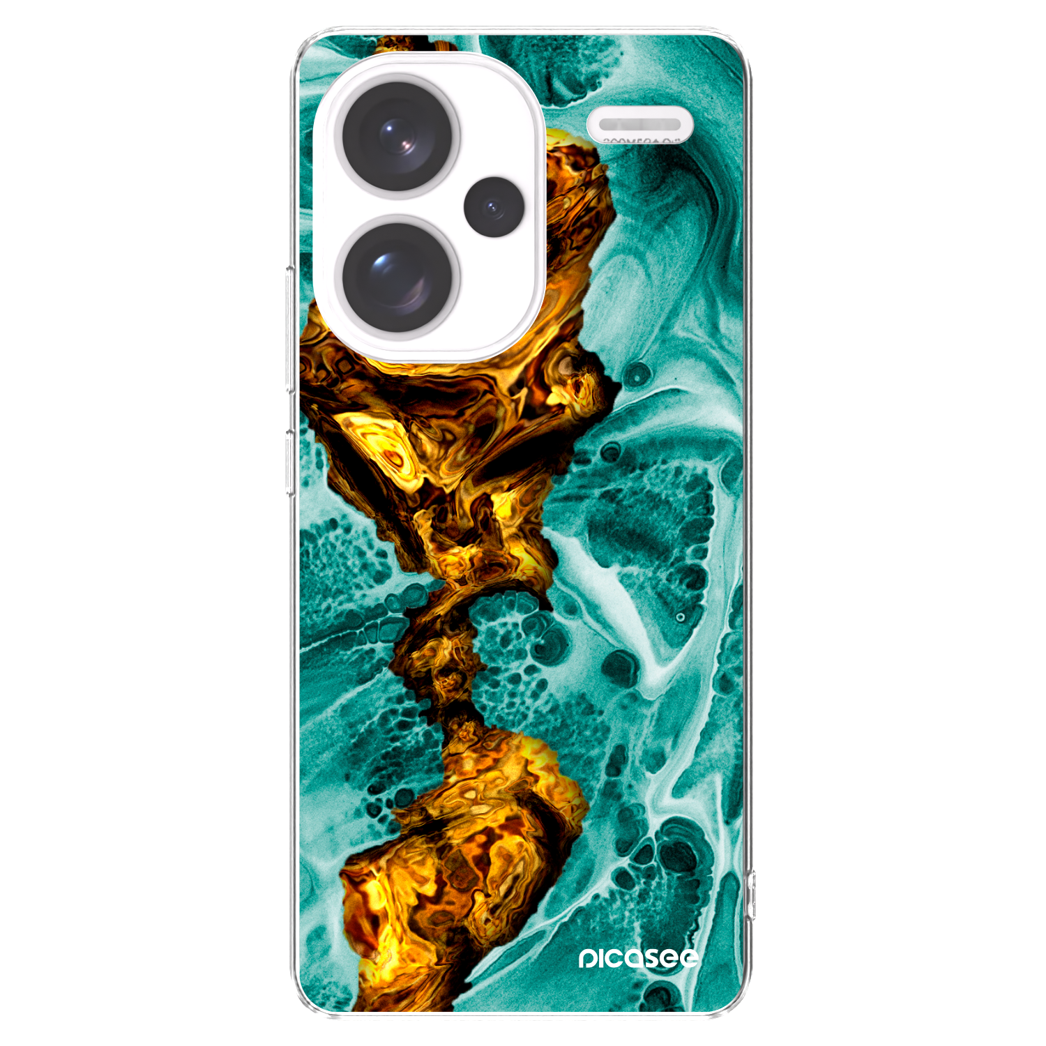 Picasee silikonowe przeźroczyste etui na Xiaomi Redmi Note 13 Pro+ 5G - Goldsky
