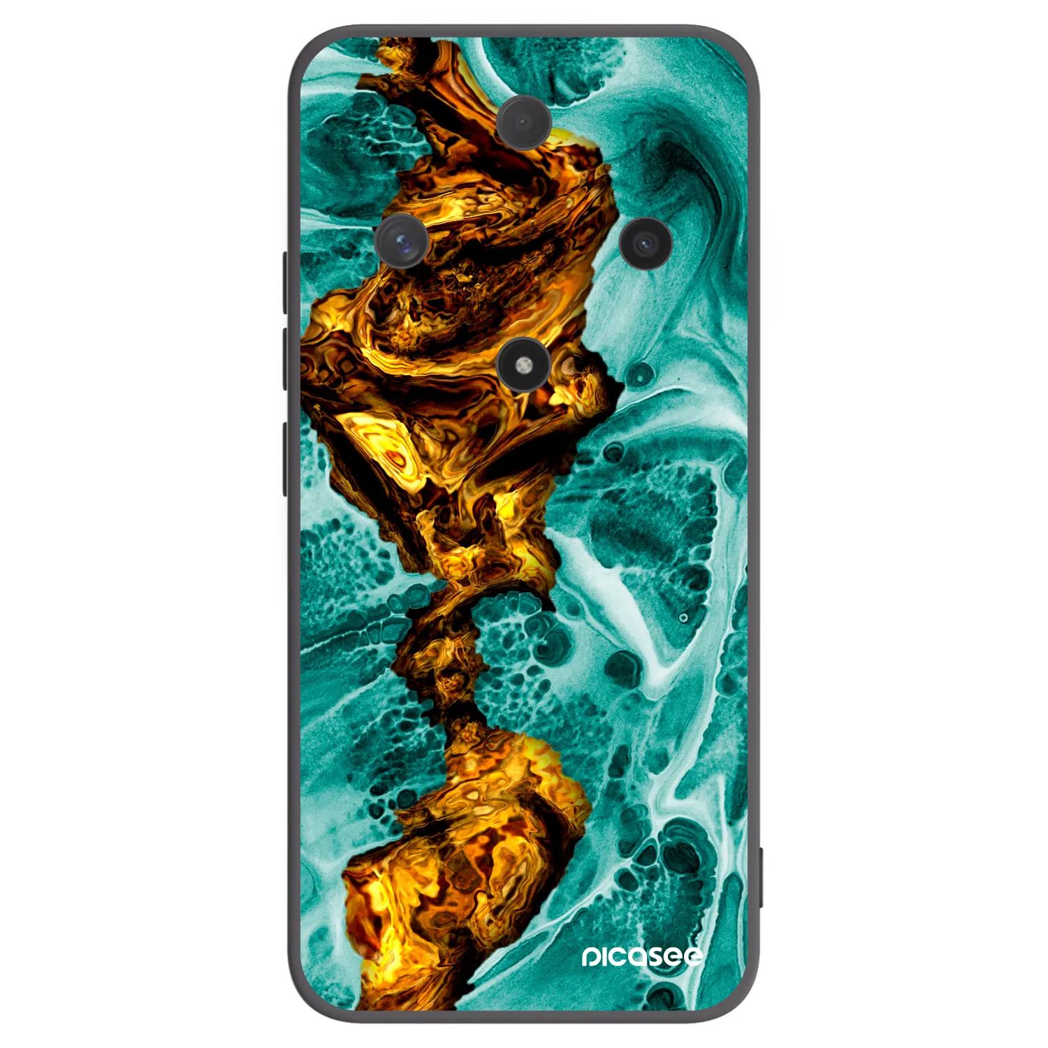 Picasee silikonowe czarne etui na Honor Magic6 Lite 5G - Goldsky