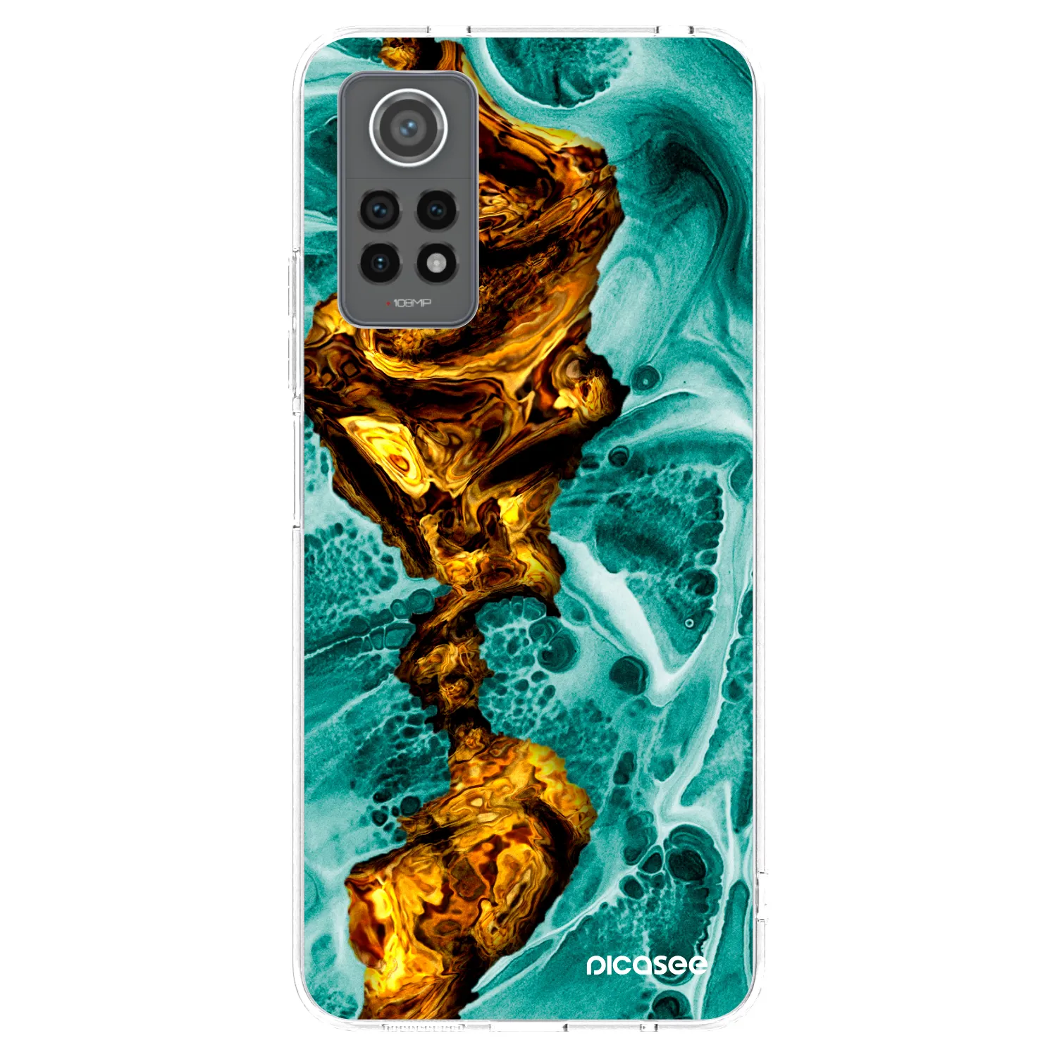 Picasee silikonowe przeźroczyste etui na Xiaomi Redmi Note 12 Pro 4G - Goldsky
