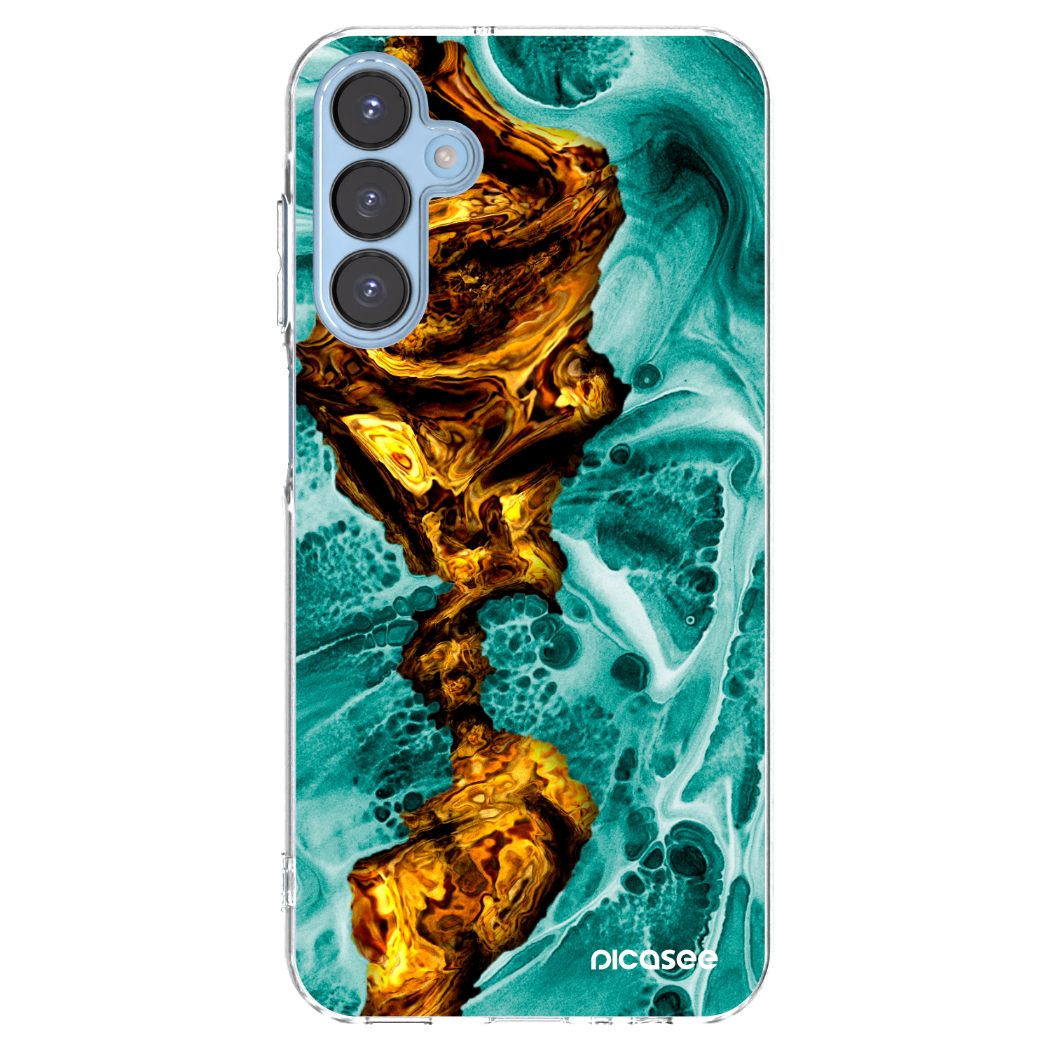 Picasee silikonowe przeźroczyste etui na Samsung Galaxy A15 A156B 5G - Goldsky