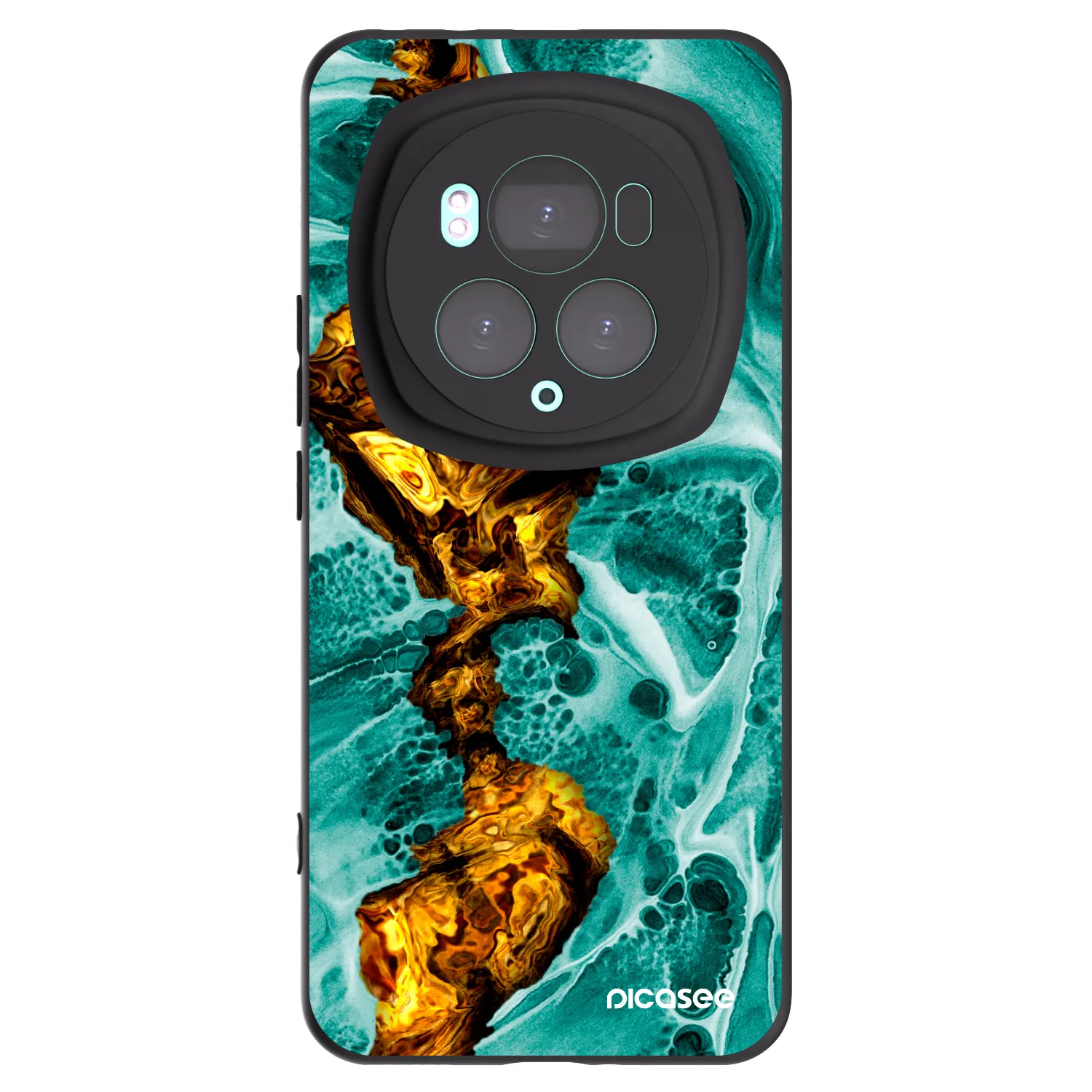 Picasee silikonowe czarne etui na Honor Magic6 Pro - Goldsky