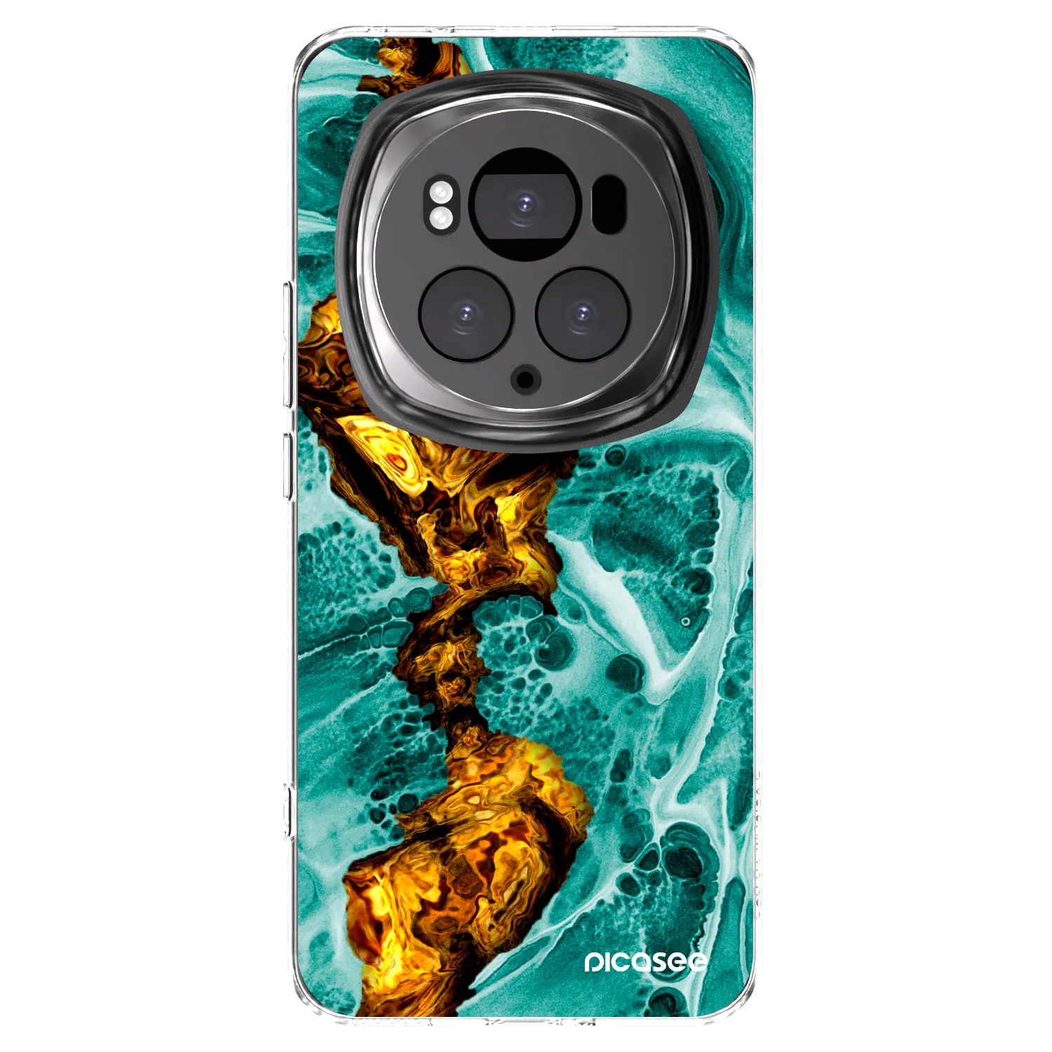Picasee silikonowe przeźroczyste etui na Honor Magic6 Pro - Goldsky
