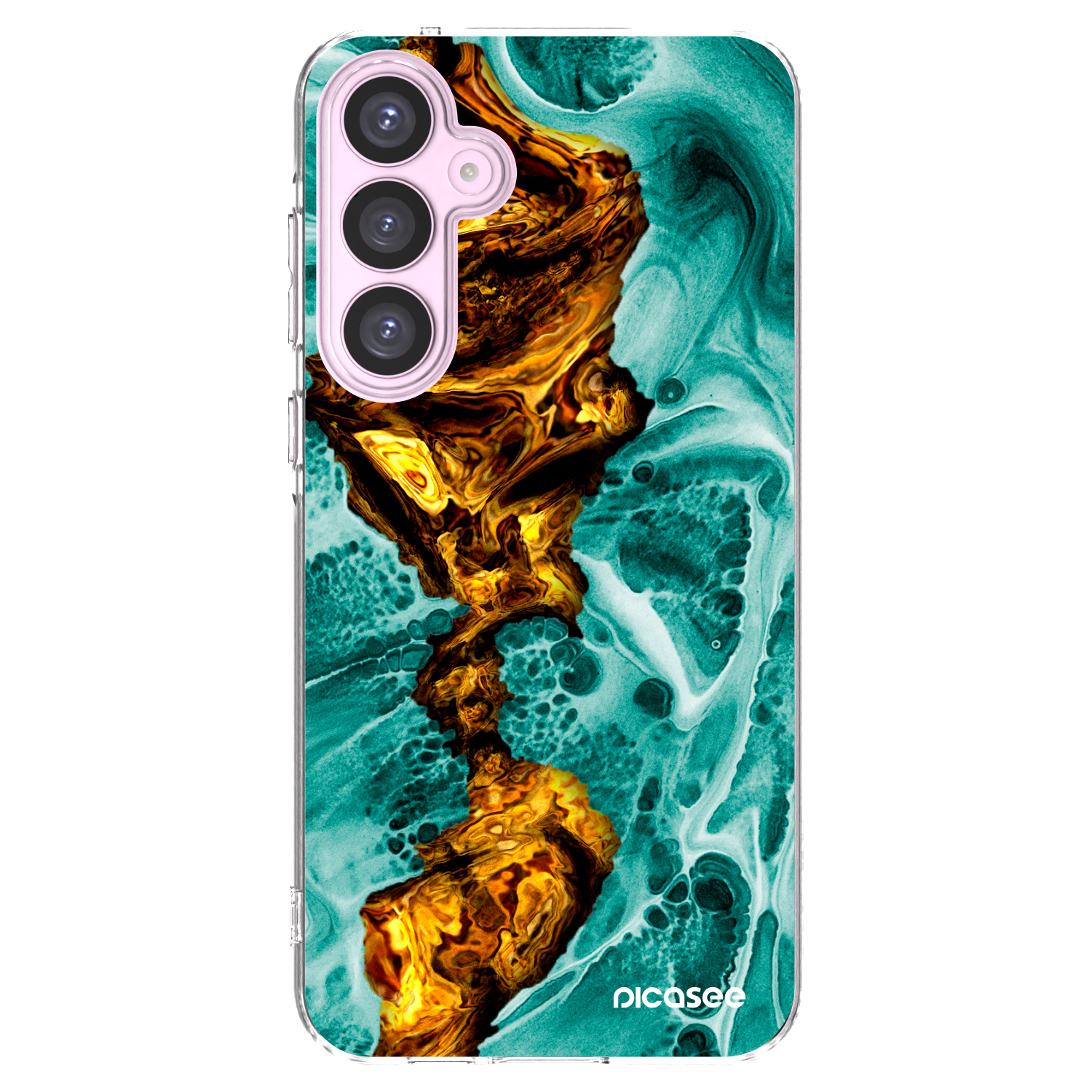 Picasee silikonowe przeźroczyste etui na Samsung Galaxy A55 5G A556B - Goldsky