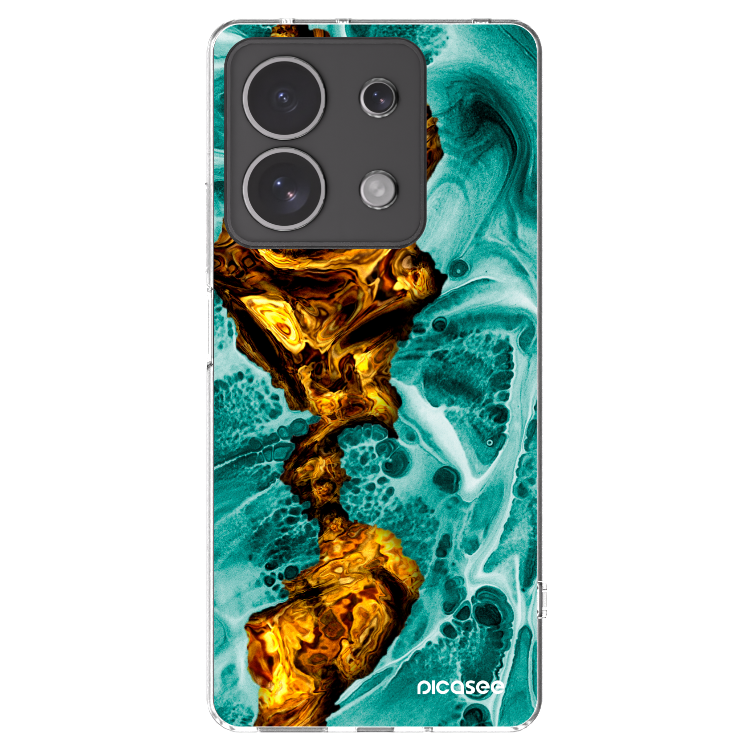 Picasee silikonowe przeźroczyste etui na Xiaomi Redmi Note 13 4G - Goldsky