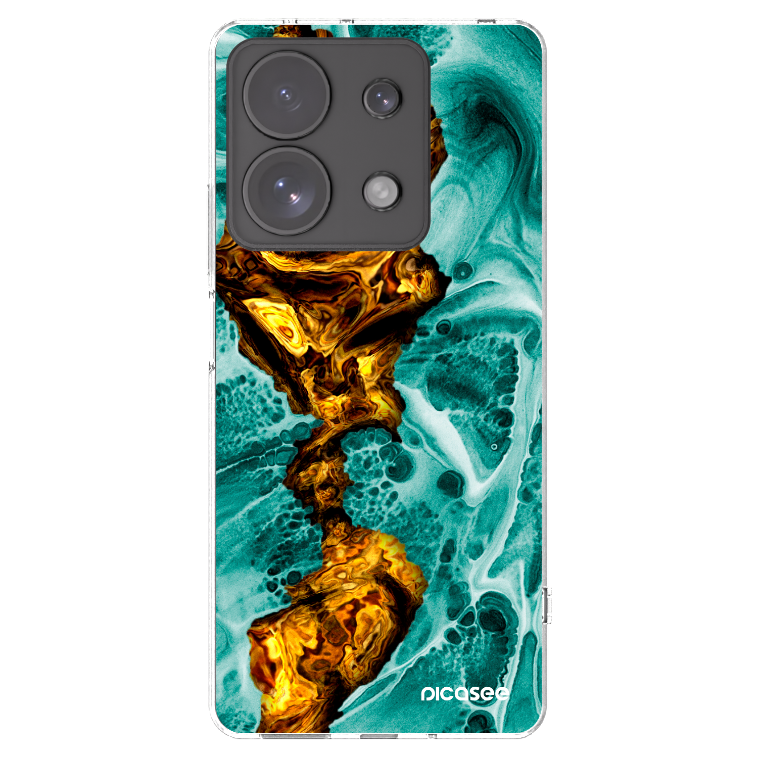 Picasee silikonowe przeźroczyste etui na Xiaomi Redmi Note 13 Pro 4G - Goldsky