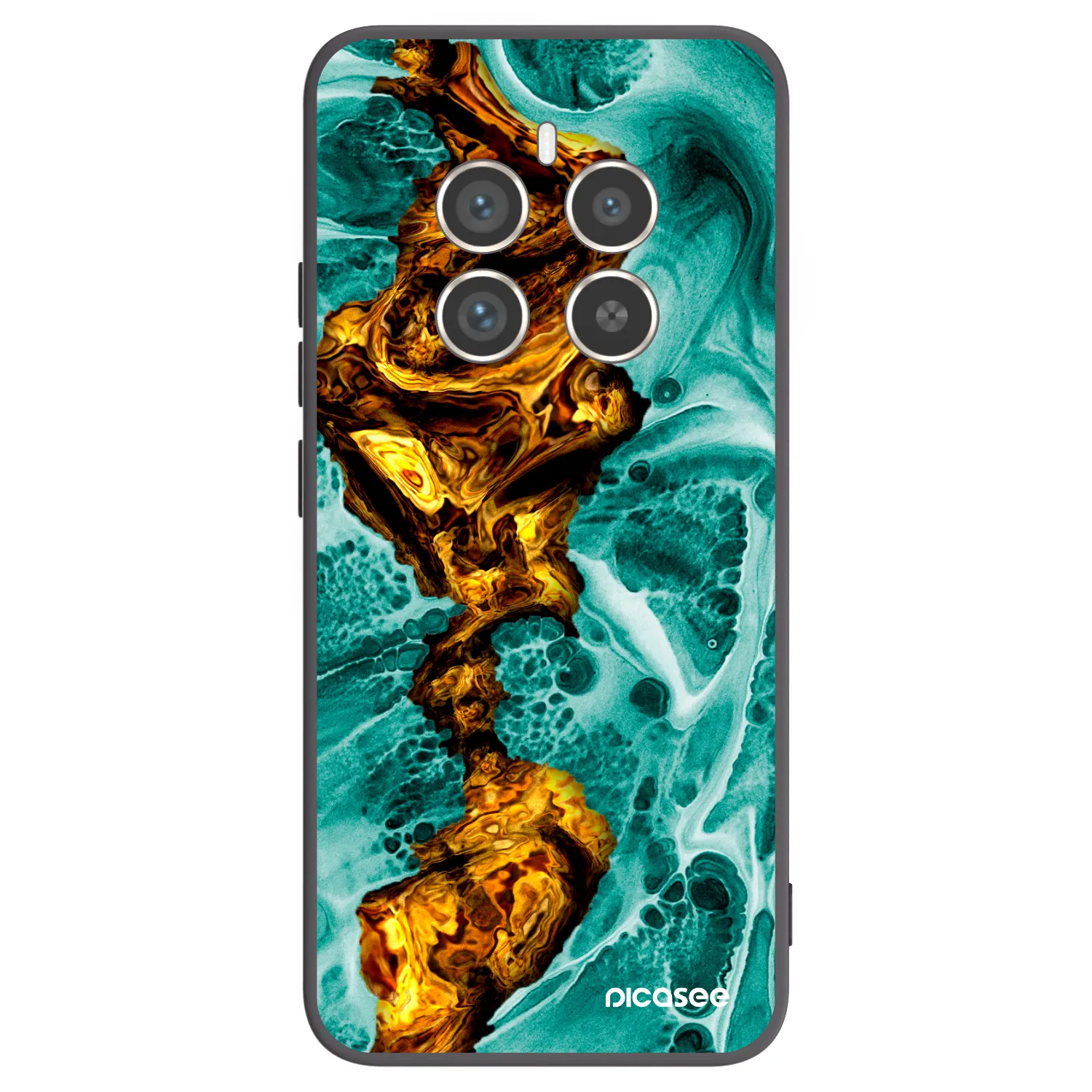 Picasee silikonowe czarne etui na Realme 12 Pro 5G - Goldsky
